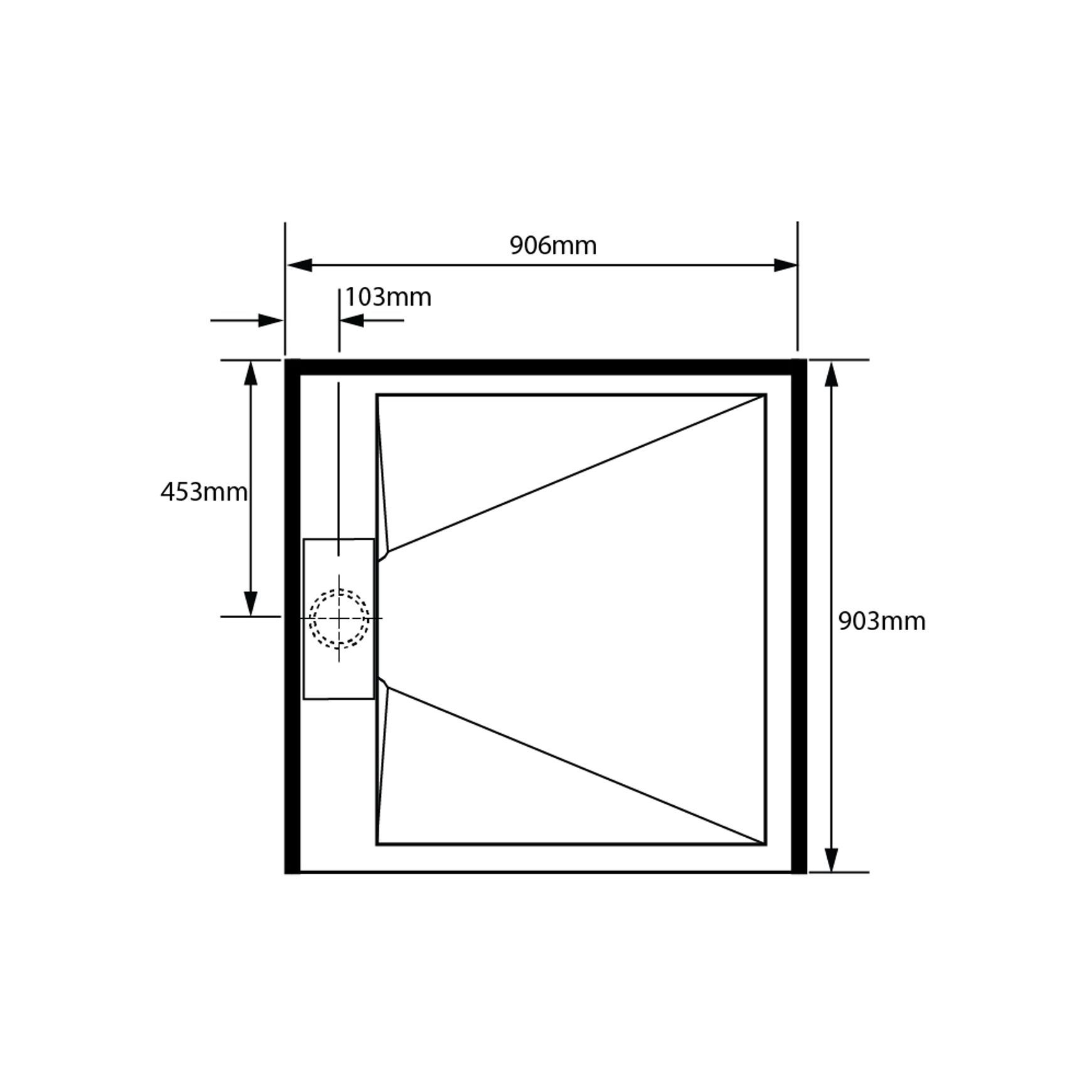 Pinnacle Alcove Tray 900x900x900