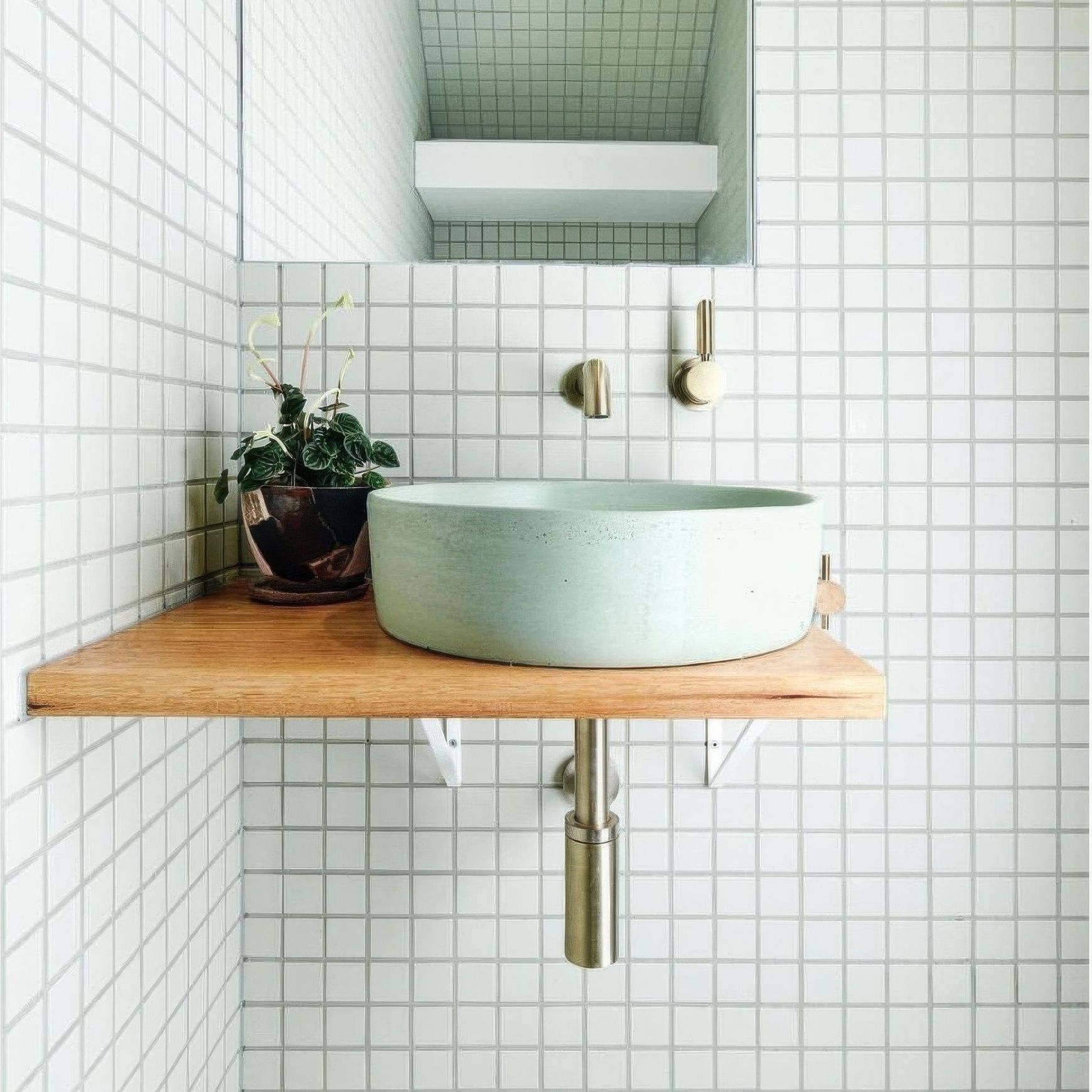 Plimepaplika Pastel Green Matt Mosaic 45