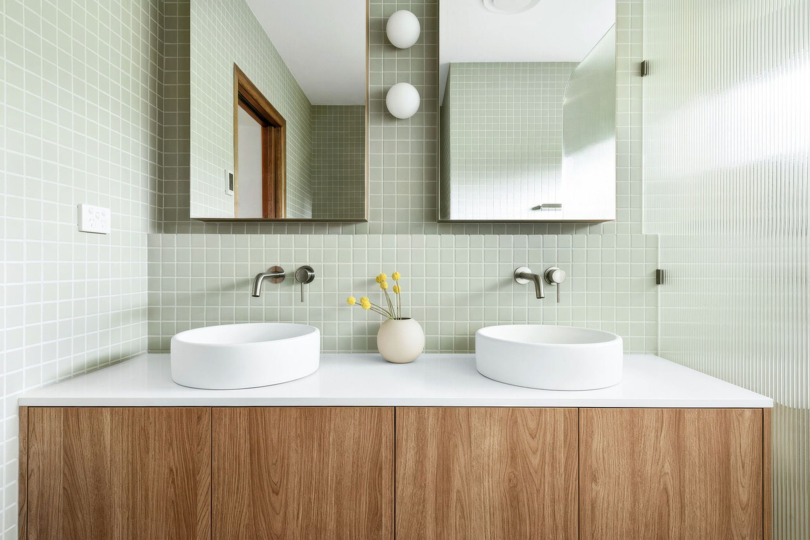 Plimepaplika Pastel Green Matt Mosaic 45