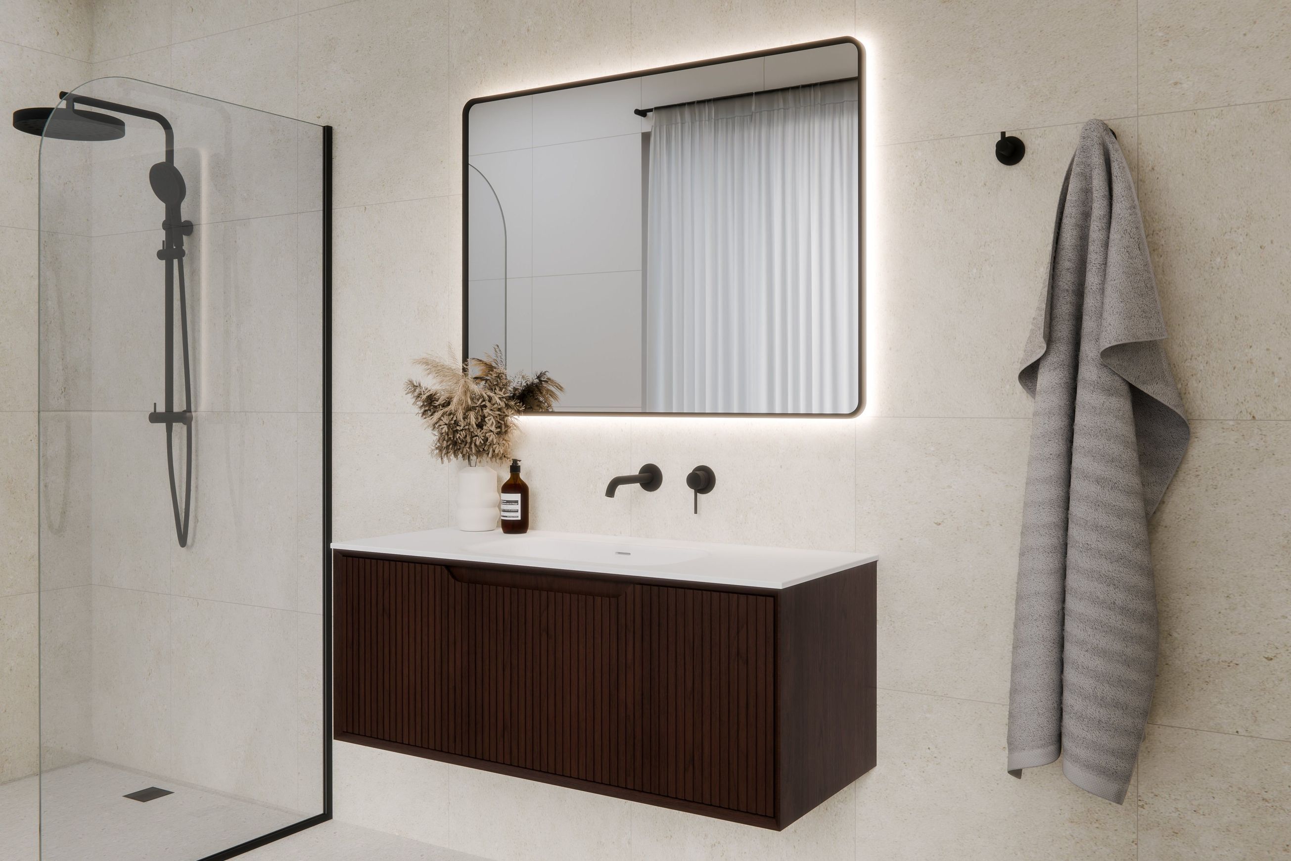Aria 1200 Wall Hung Vanity | Inset Basin