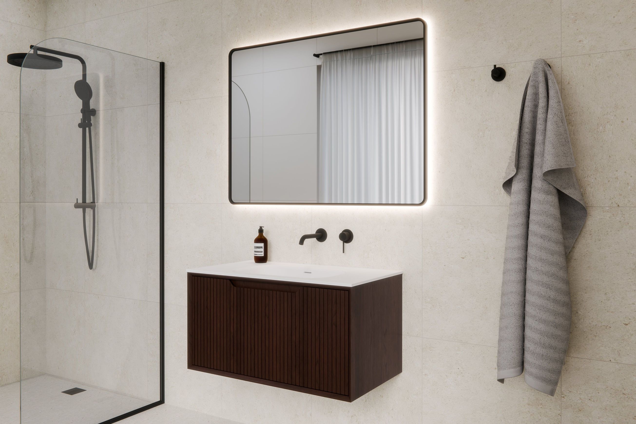 Aria 900 Wall Hung Vanity | Inset Basin