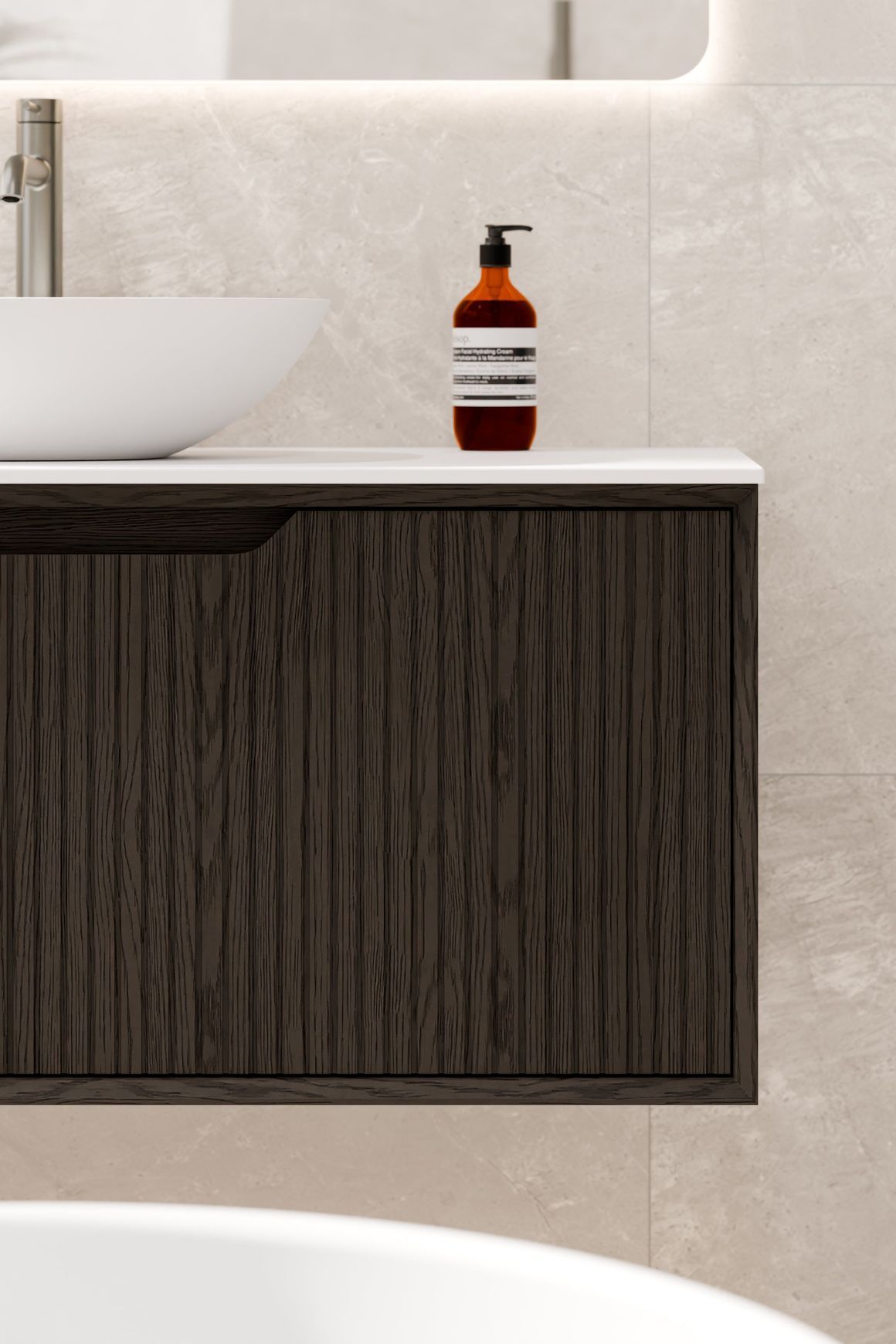 Aria 900 Vanity | Villastone Slab Top