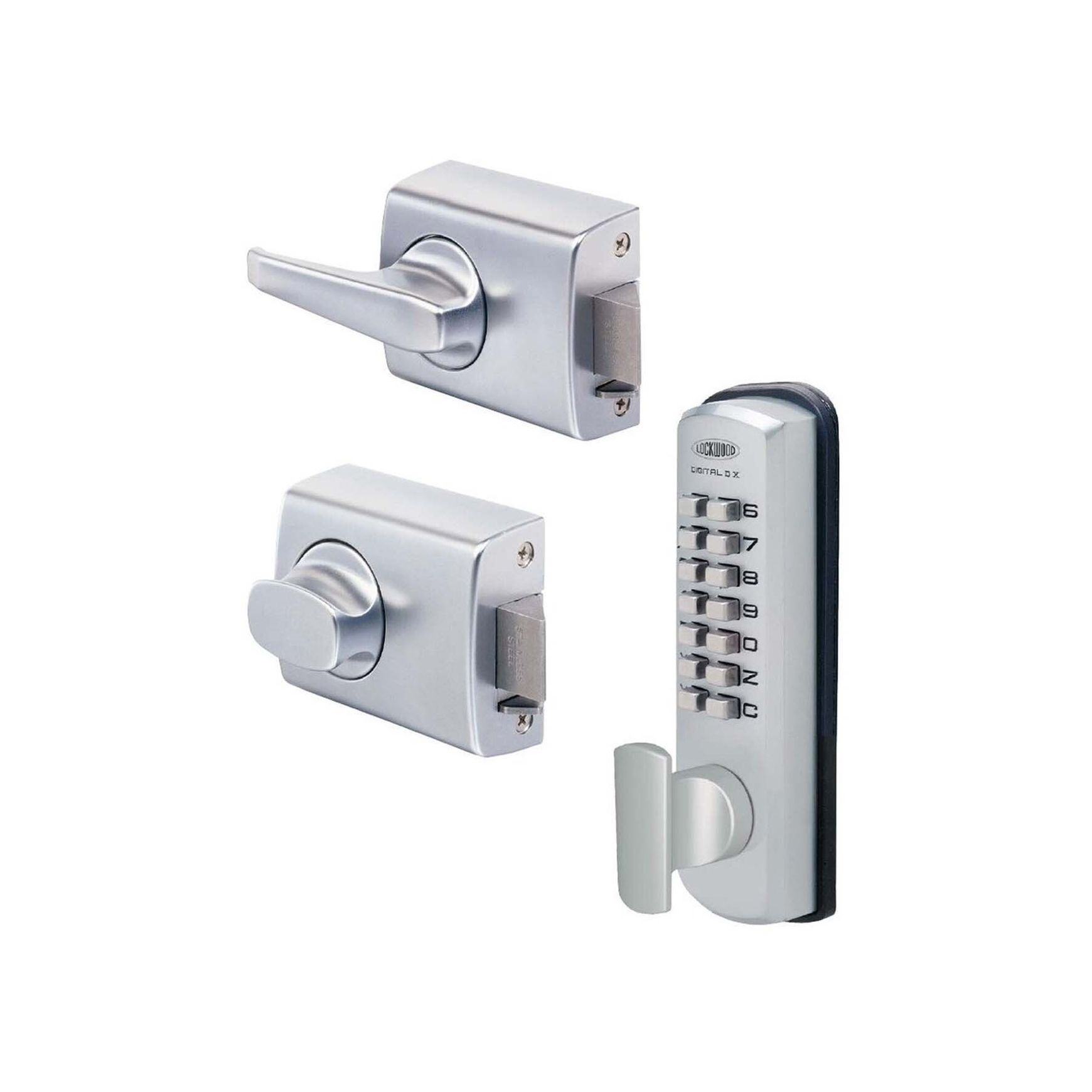 Lockwood Digital Lockset Lever Timber Frame 002-1LDXSC