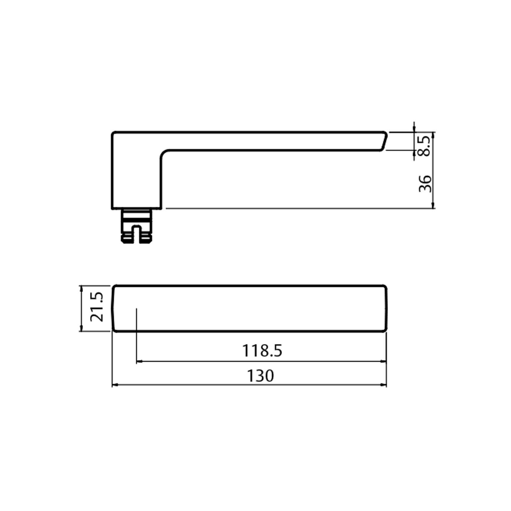 Lockwood 101 Door Lever on Round Rose Full Set