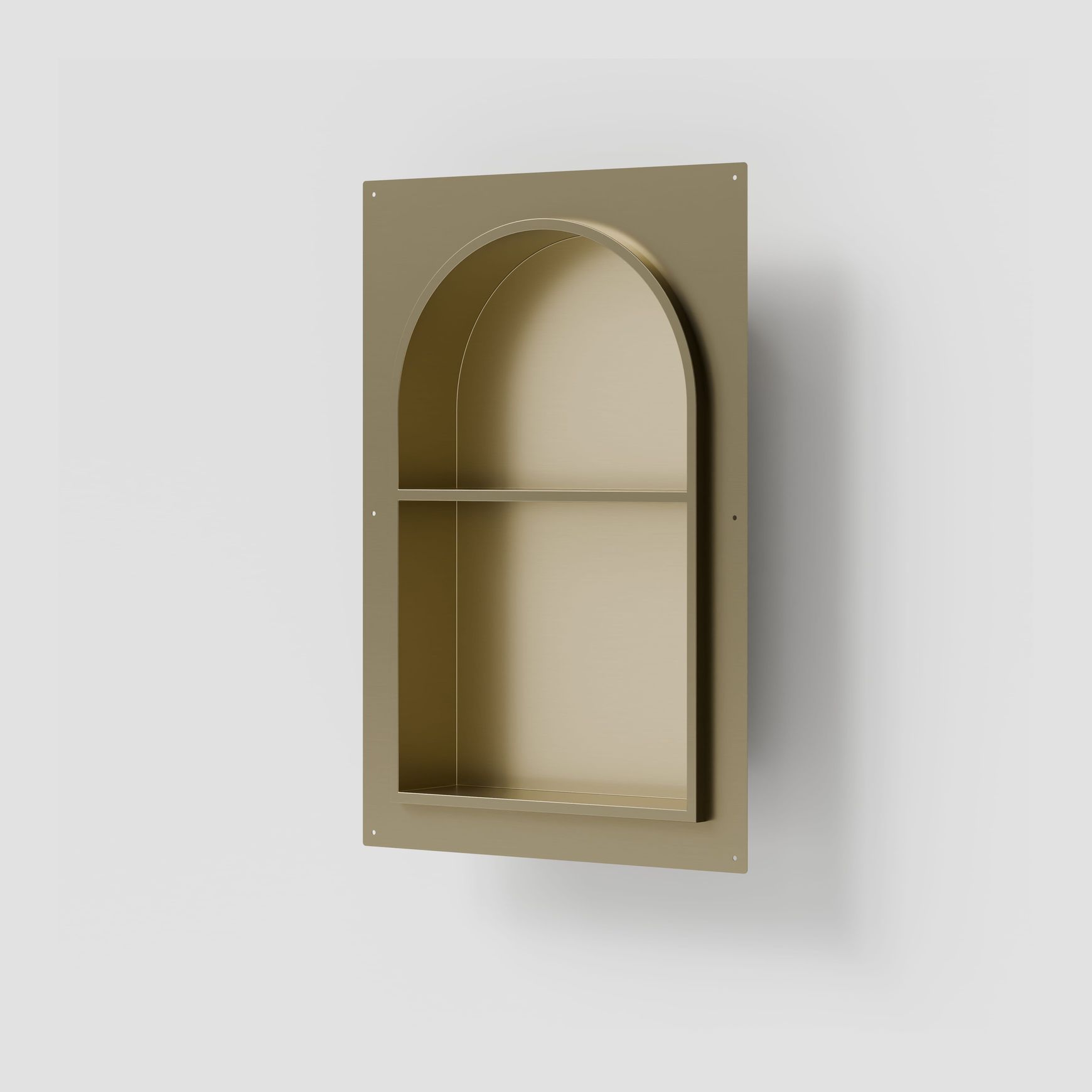 Acacia Arch Shower Niche with Shelf