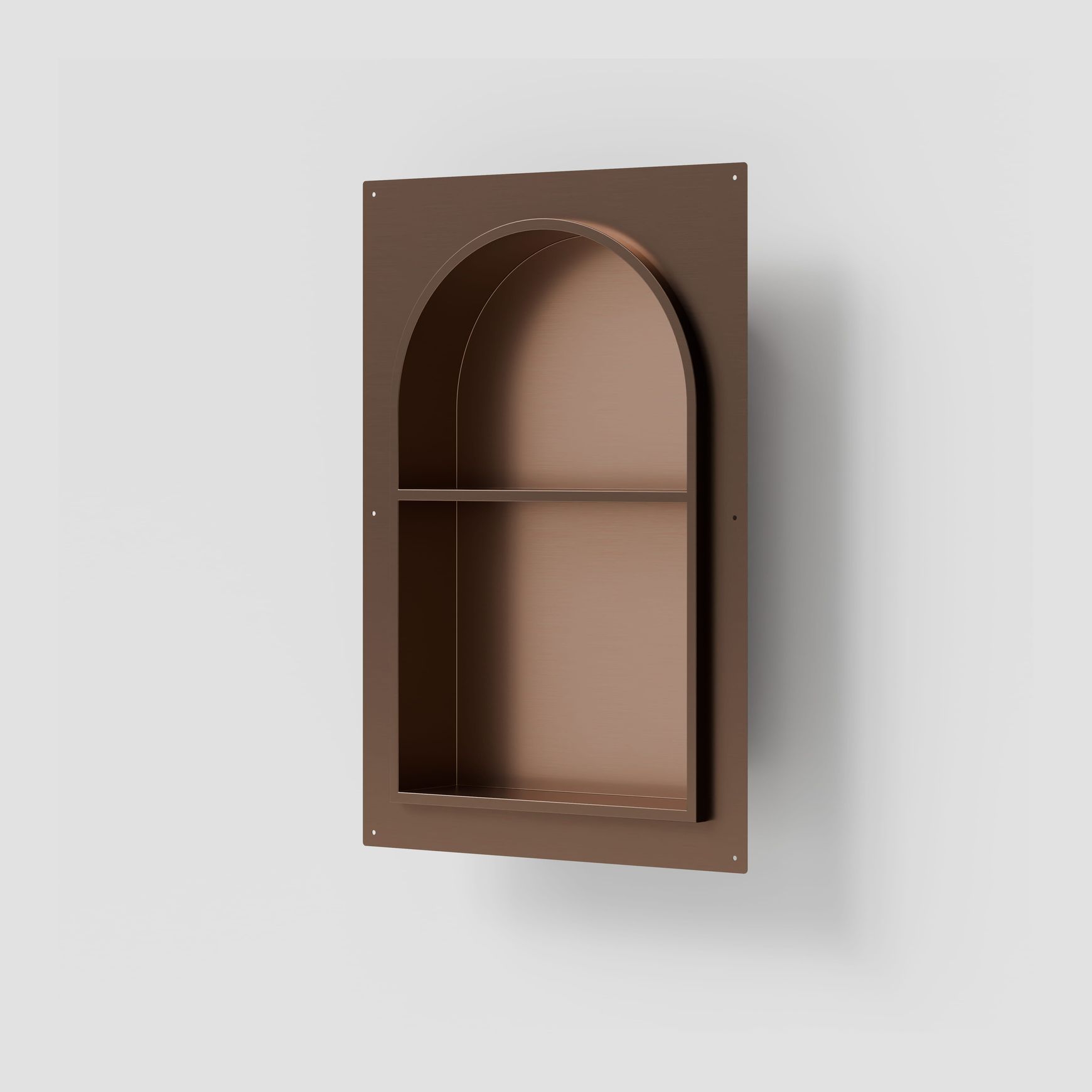 Acacia Arch Shower Niche with Shelf