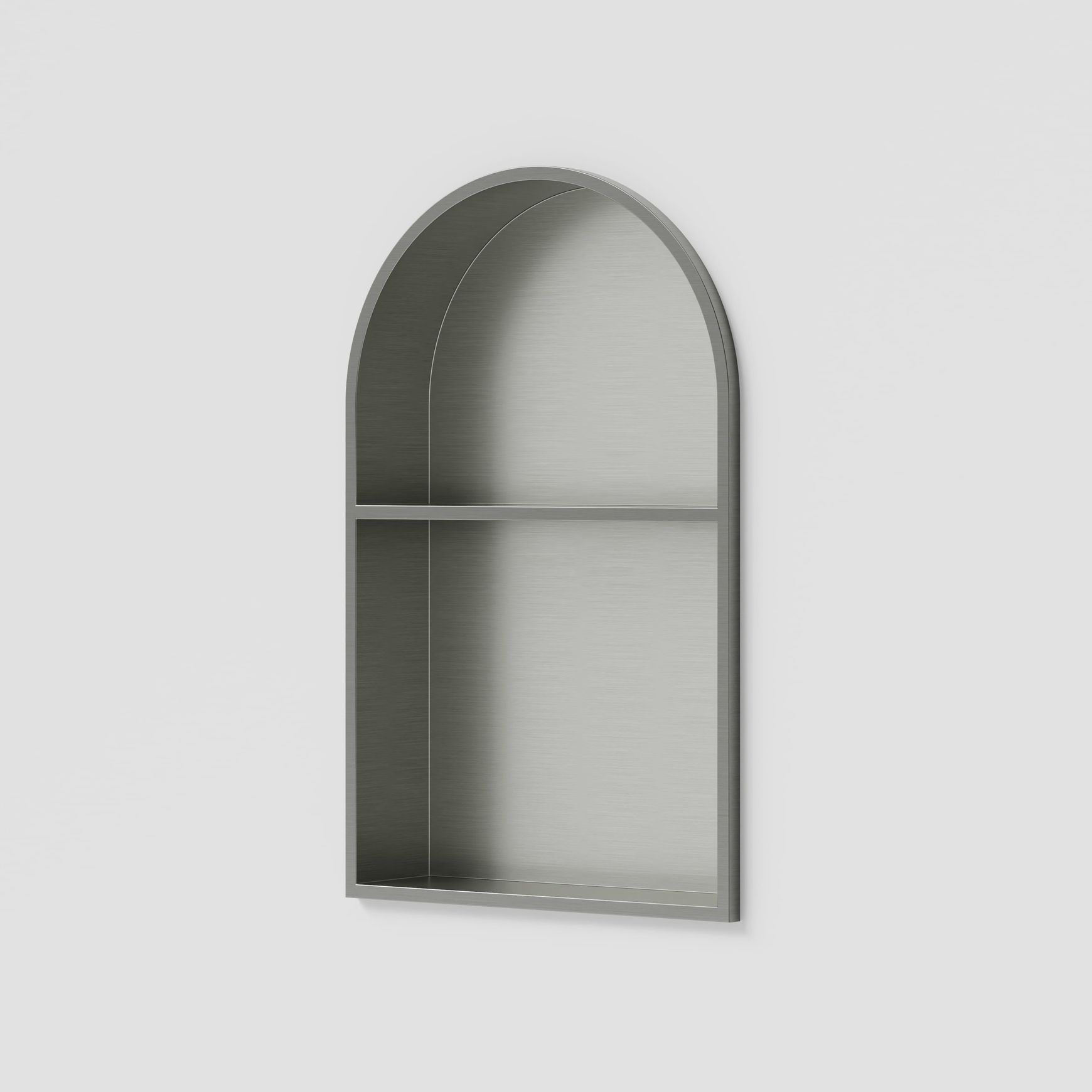 Acacia Arch Shower Niche with Shelf
