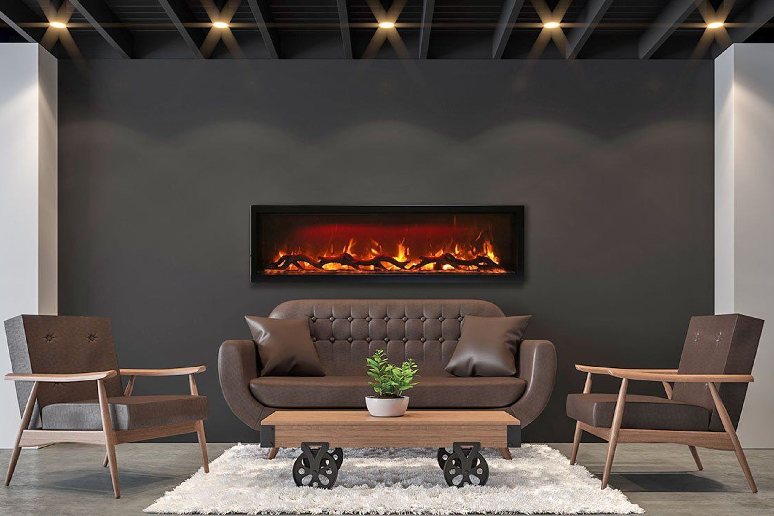 Amantii 60" Symmetry Electric Fireplace