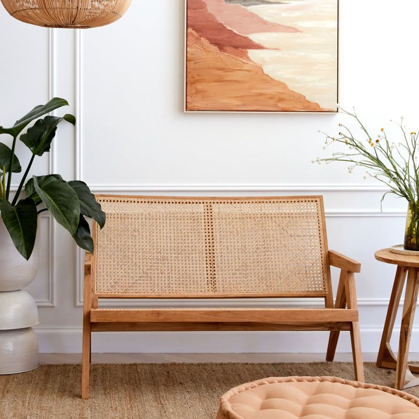 Amar Relaxed Rattan Loveseat