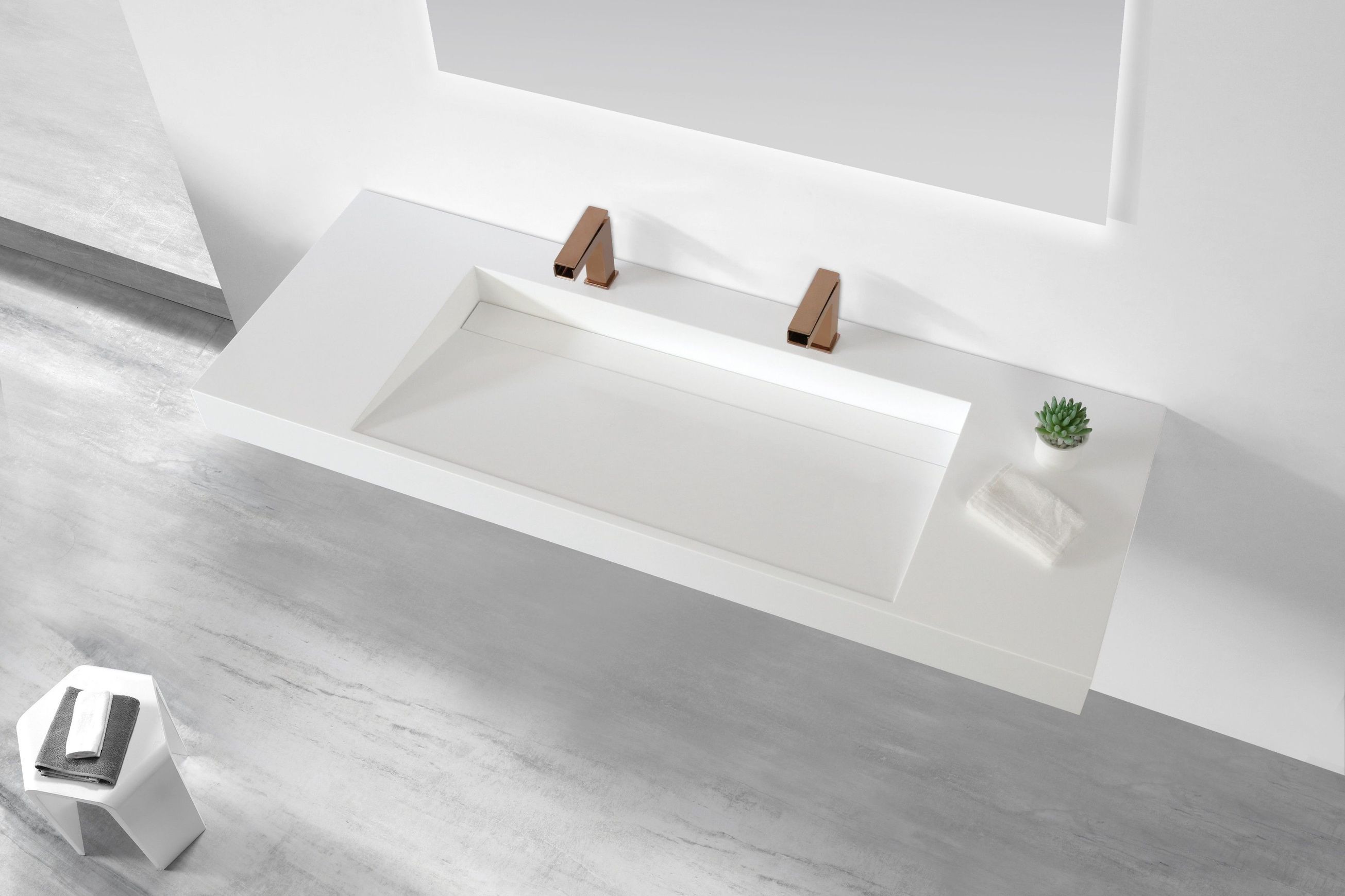 Ramp basin Wide 1524mm Wall Hung B5060