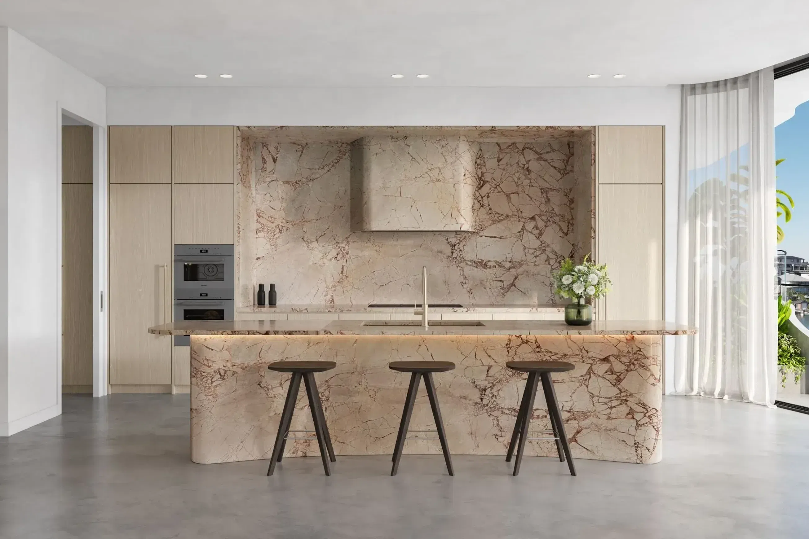 Bulohari Pink Marble Benchtop