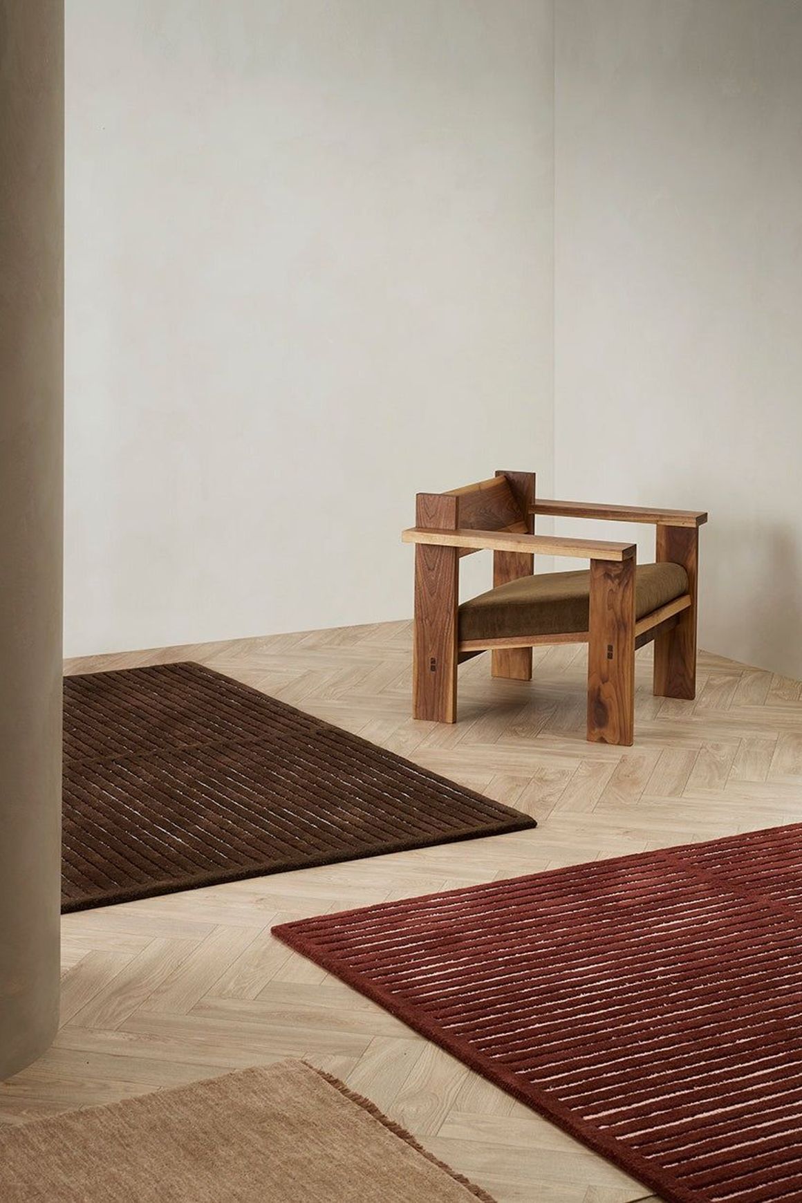 Baya Marlow NZ Wool Floor Rug - Wine