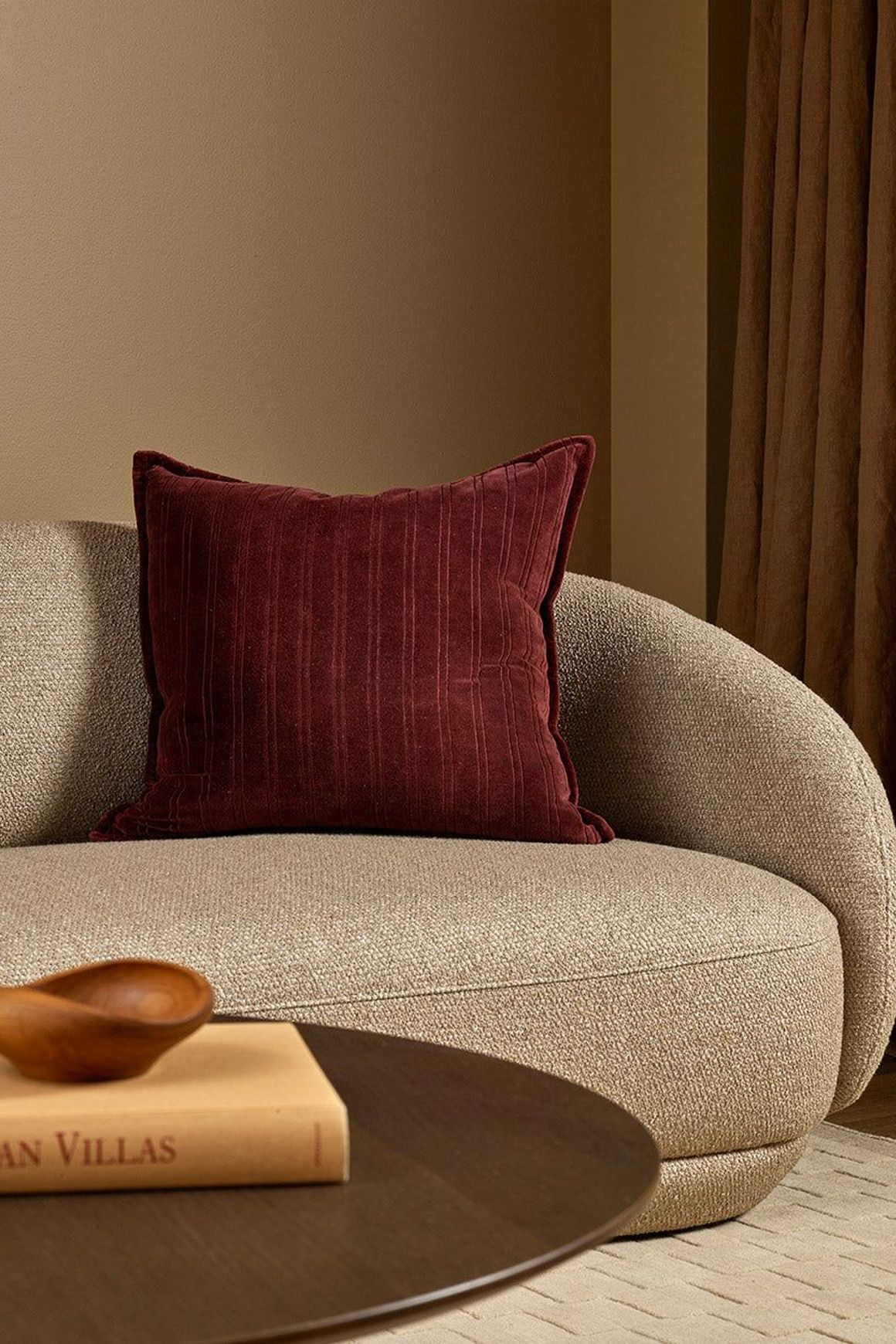 Baya Stria Cushion - Merlot