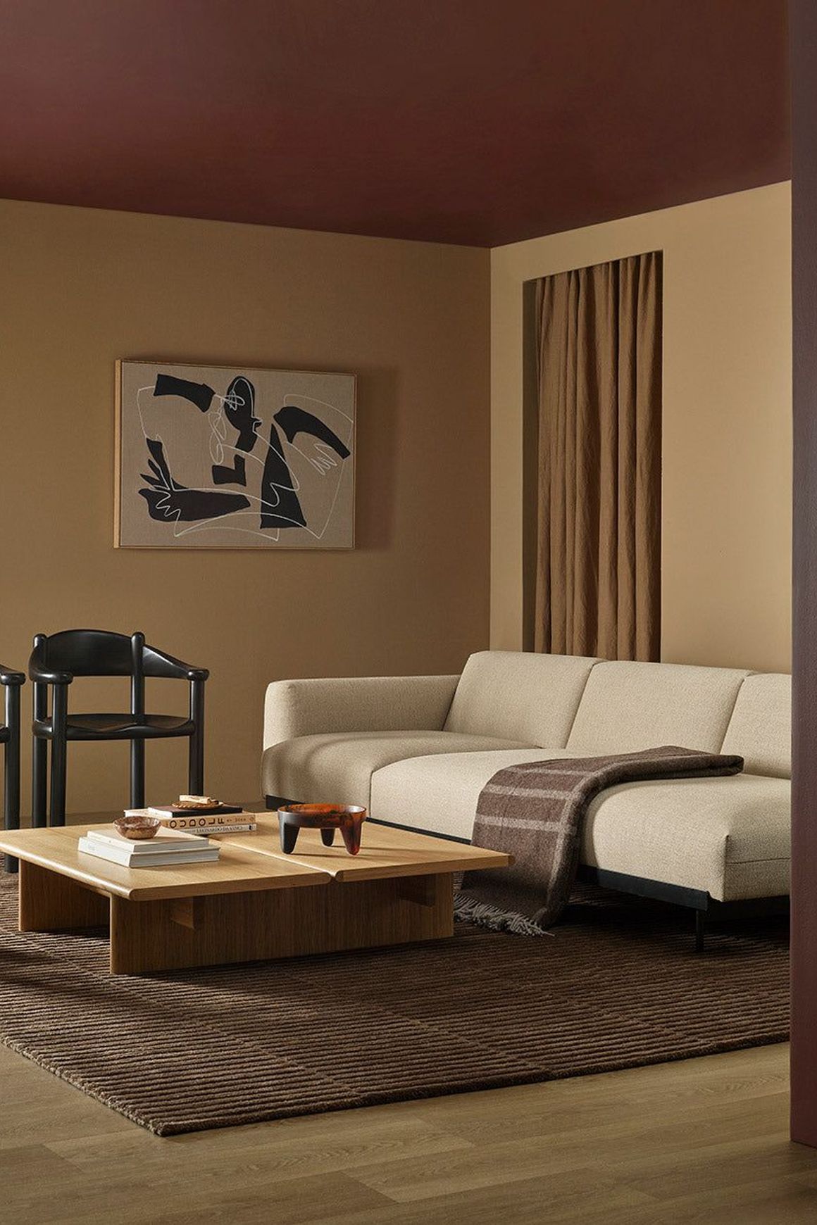 Baya Anni Wool Floor - Chocolate
