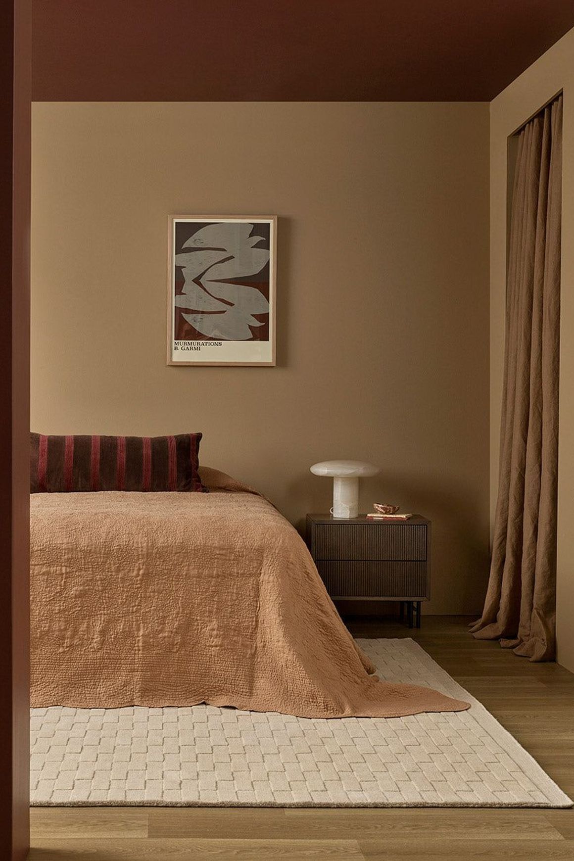 Baya Hugo Wool Floor Rug - Almond