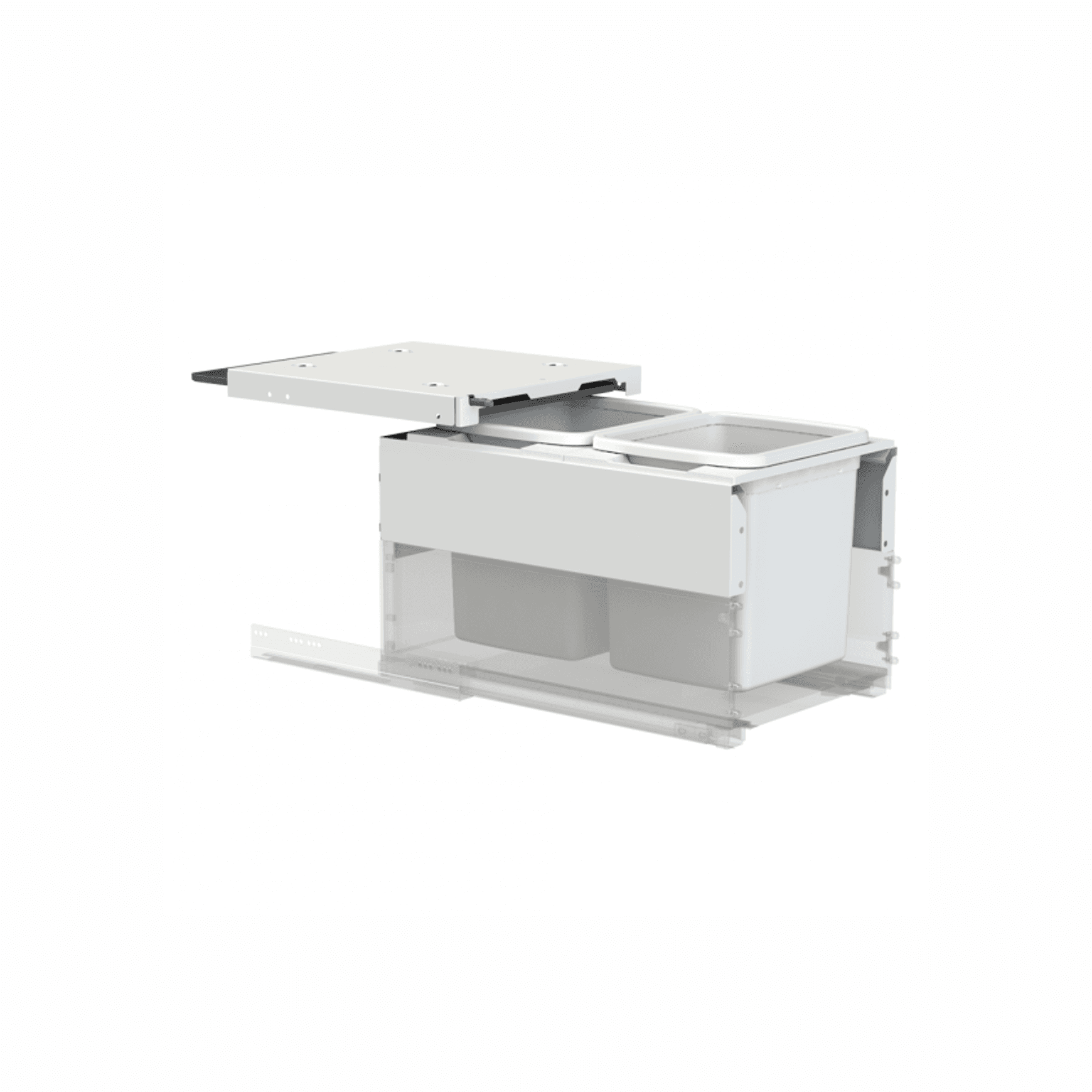Concelo entro 2x15L for Blum LEGRABOX 400mm Silk White