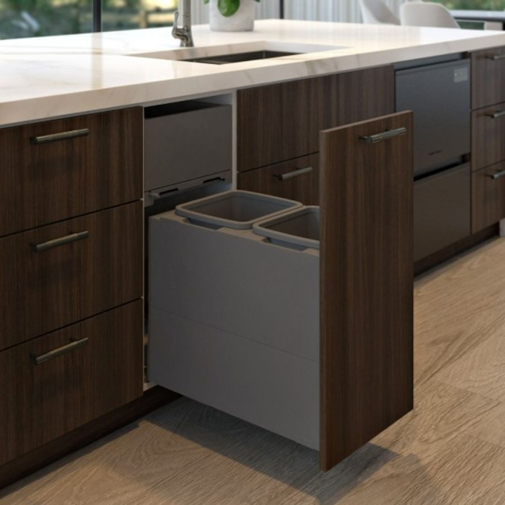 Concelo entro 2x20L for Blum MERIVOBOX 400mm Orion Grey