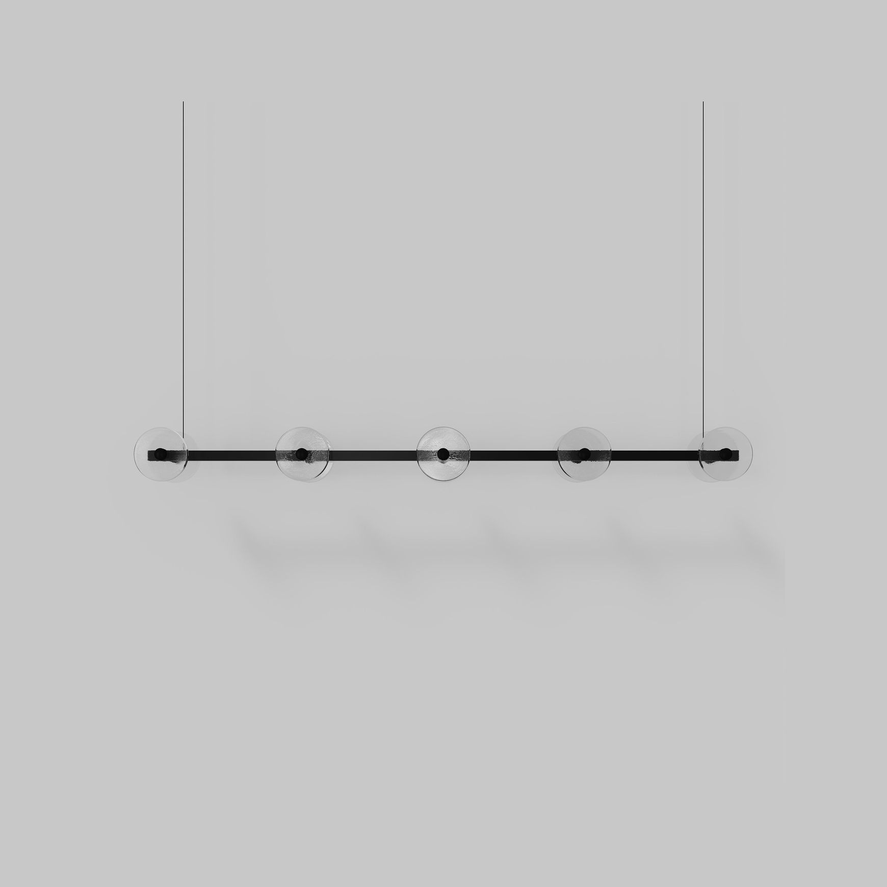 Coral Linear Bar Pendant - Clear Glass