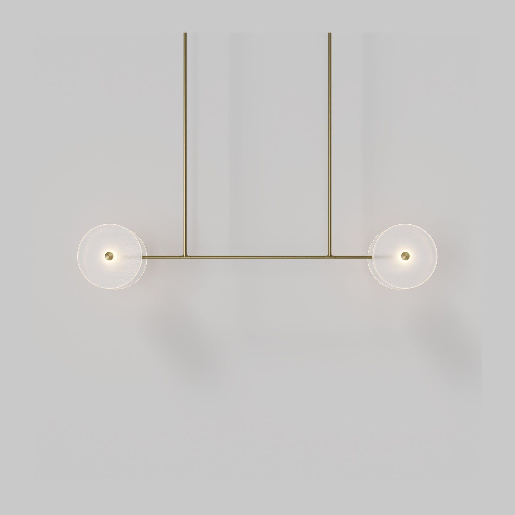 Coral Linear Rod Pendant ( Four Coral Pieces )