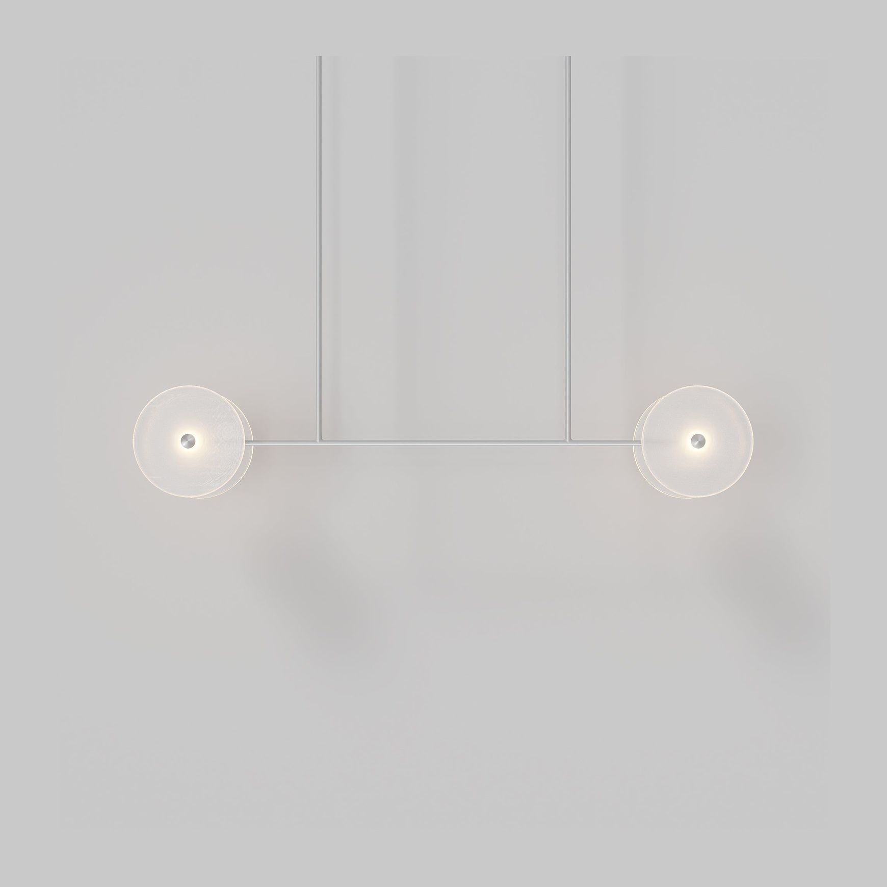 Coral Linear Rod Pendant ( Four Coral Pieces )
