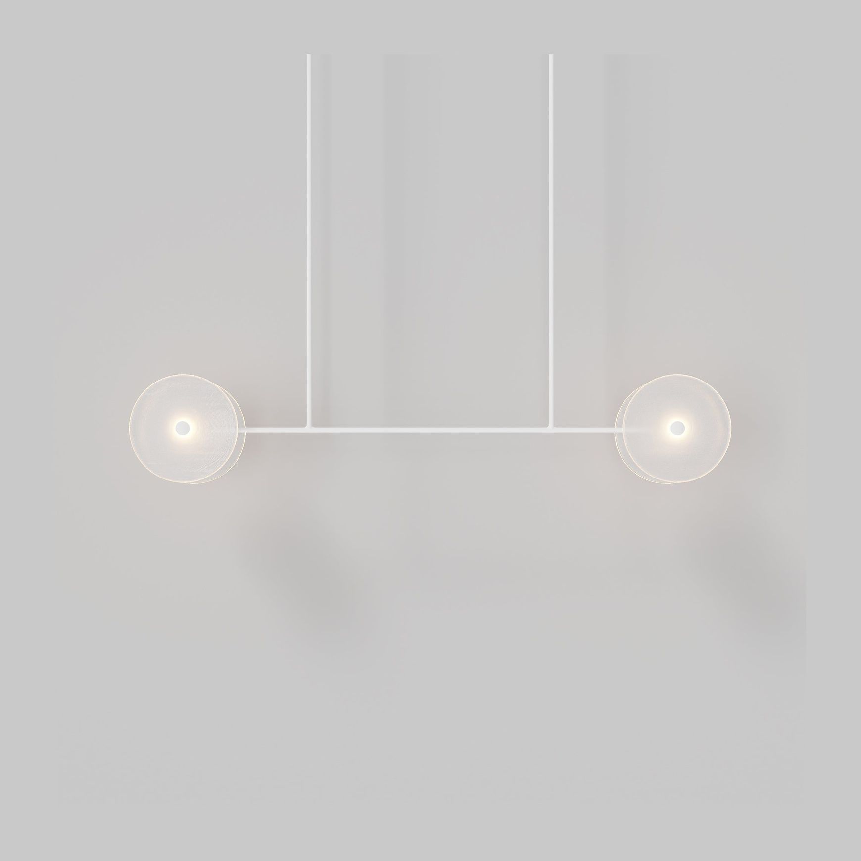 Coral Linear Rod Pendant ( Four Coral Pieces )