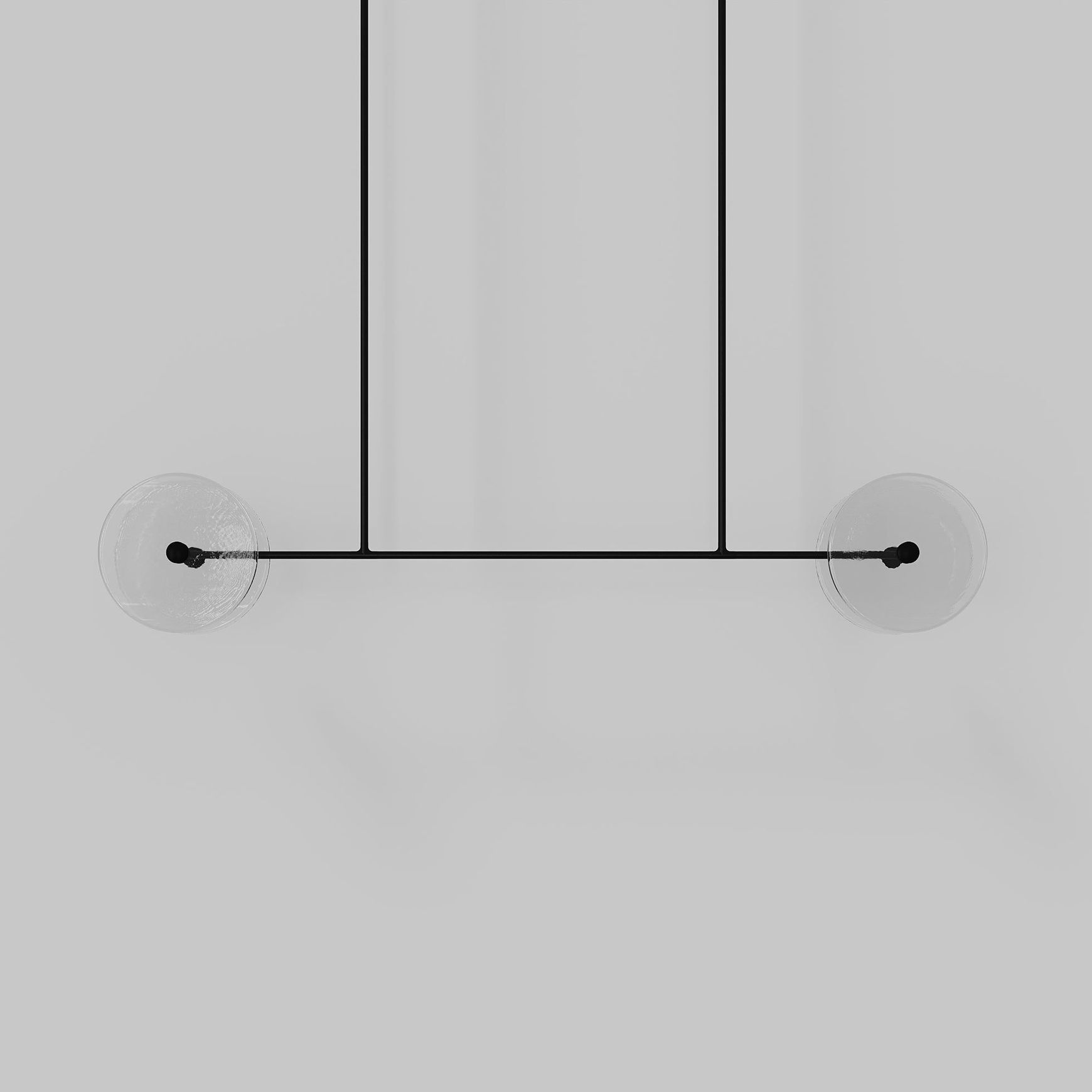 Coral Linear Rod Pendant ( Four Coral Pieces )