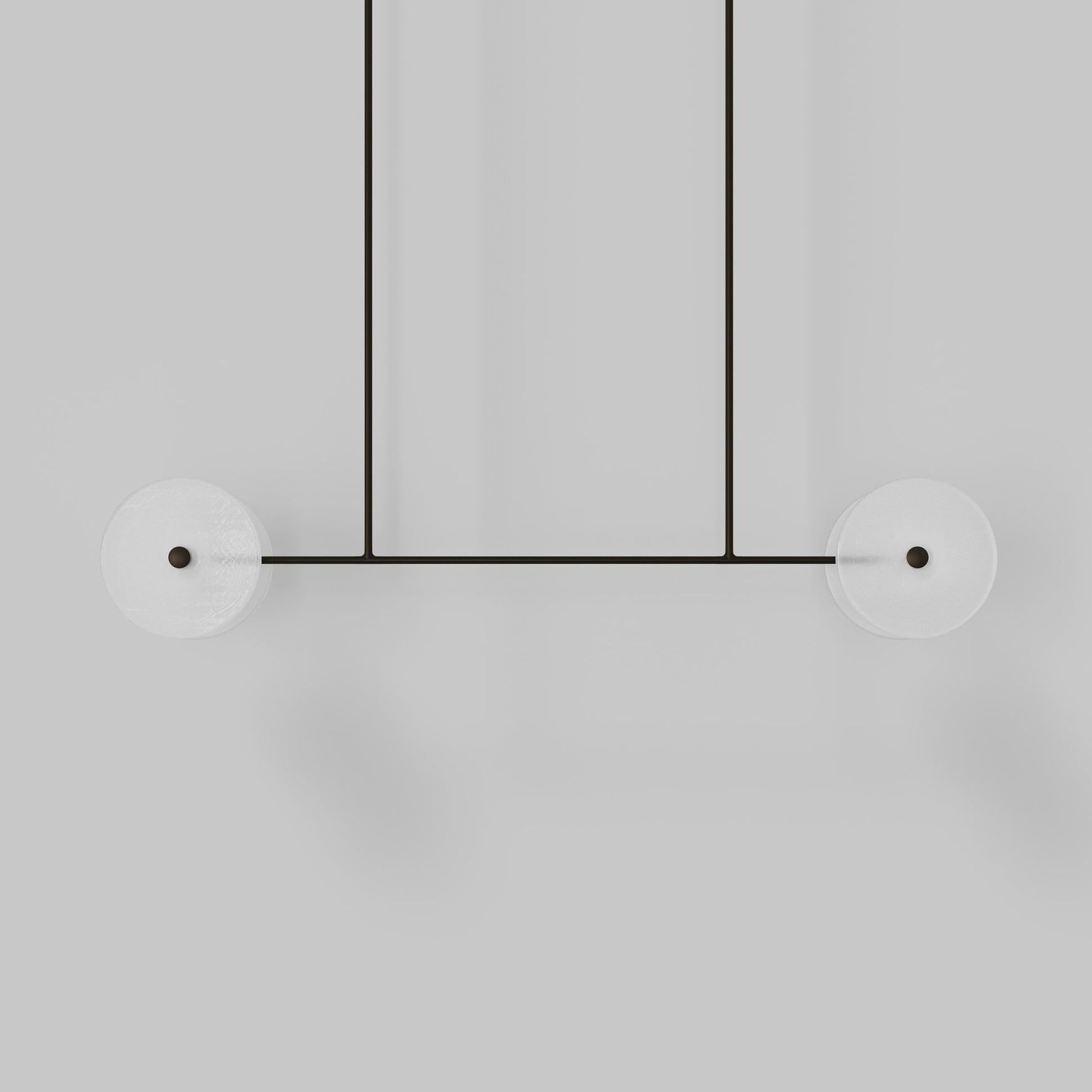 Coral Linear Rod Pendant ( Four Coral Pieces )