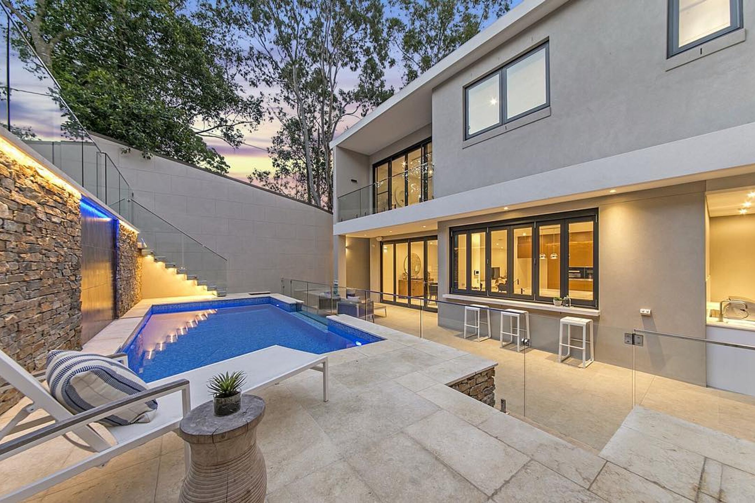 Crema Novelda Sandblasted Limestone Pool Coping