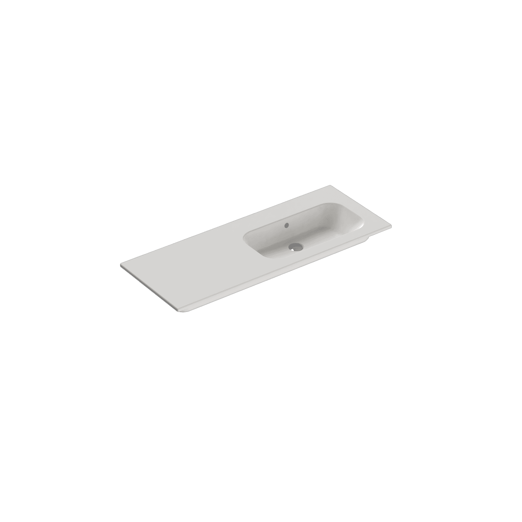 Casello 1200 Right Basin Vanity Top Matt White