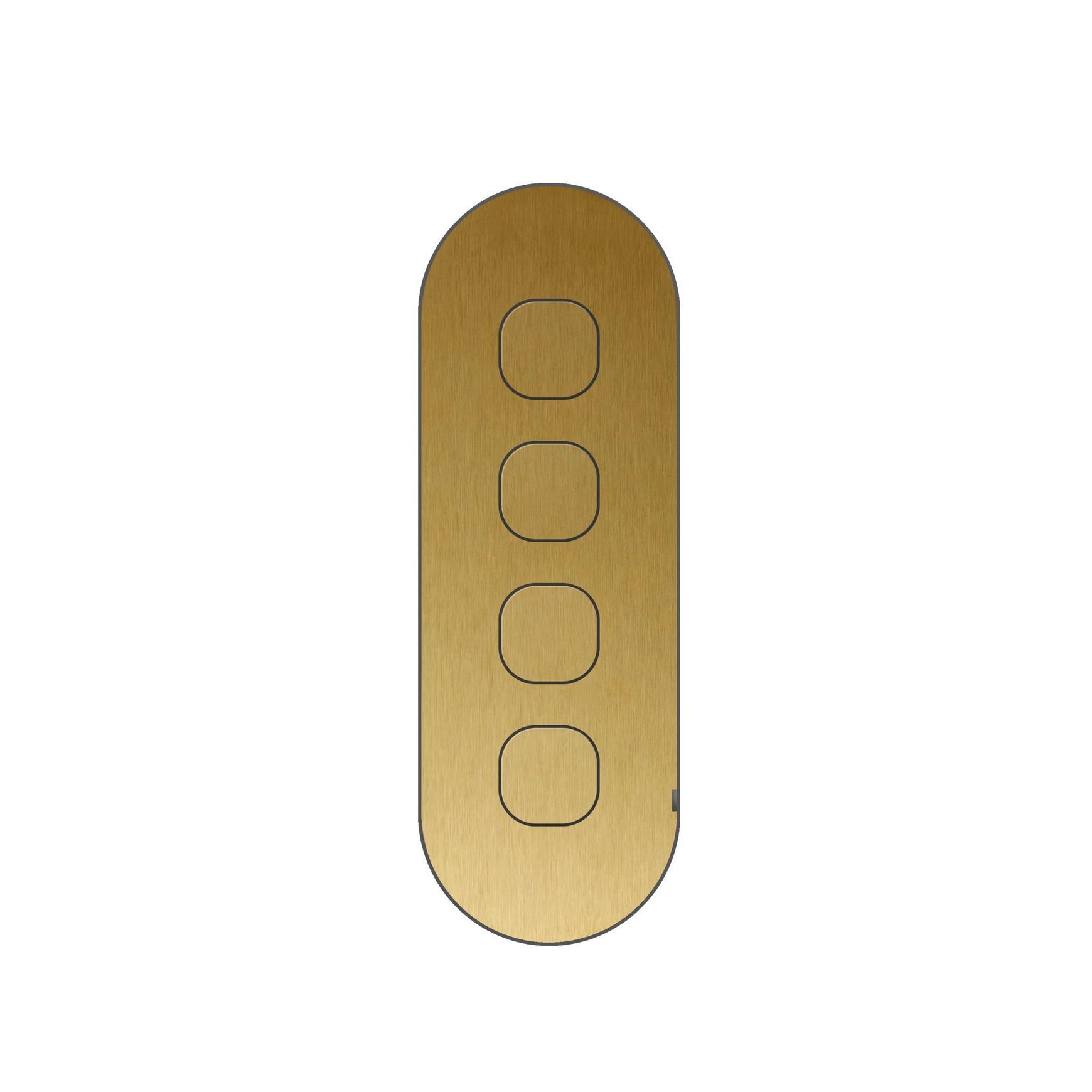 13 Carbon 4 Gang Switch Grid Faceplate