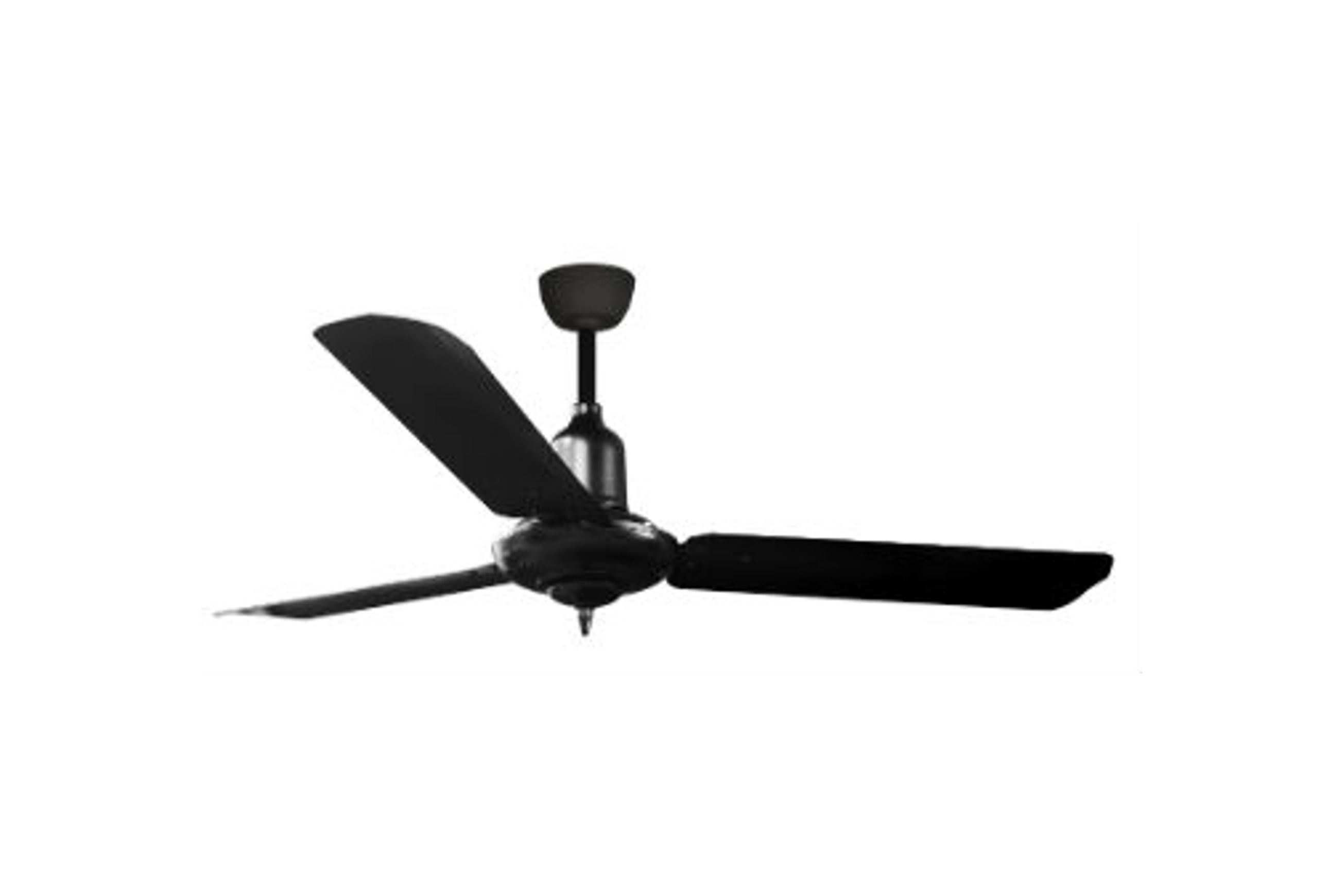 Colonial Matt Black All Black AC Motor Fan