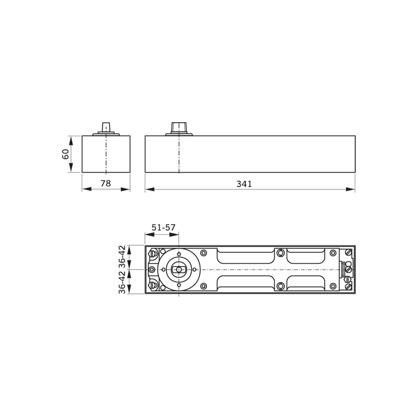 Dorma BTS80 EN-4 Door Closer Floor Spring Adjustable Hold Open 80110000