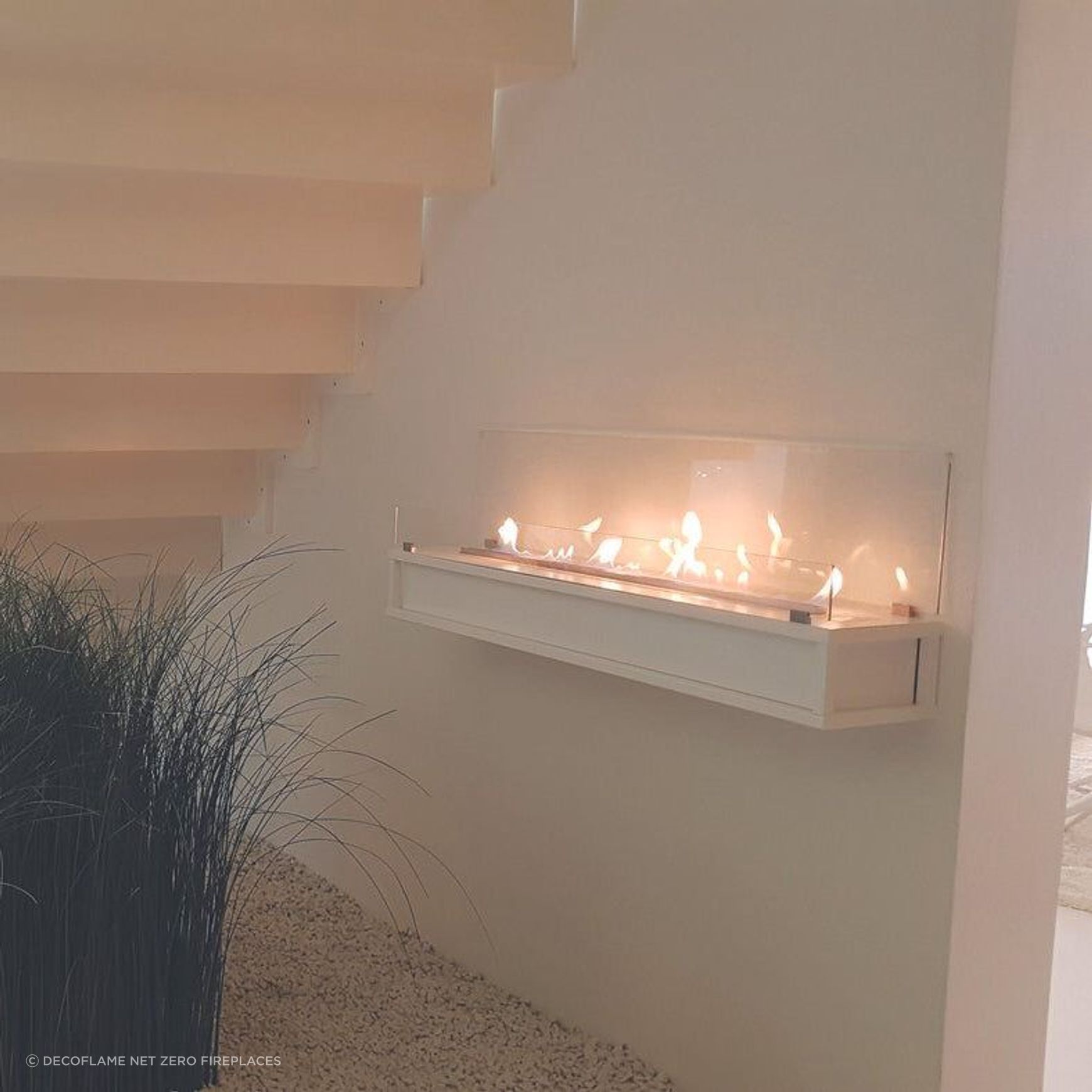 Decoflame Torino Wall Mounted BEV Net Zero Fireplace