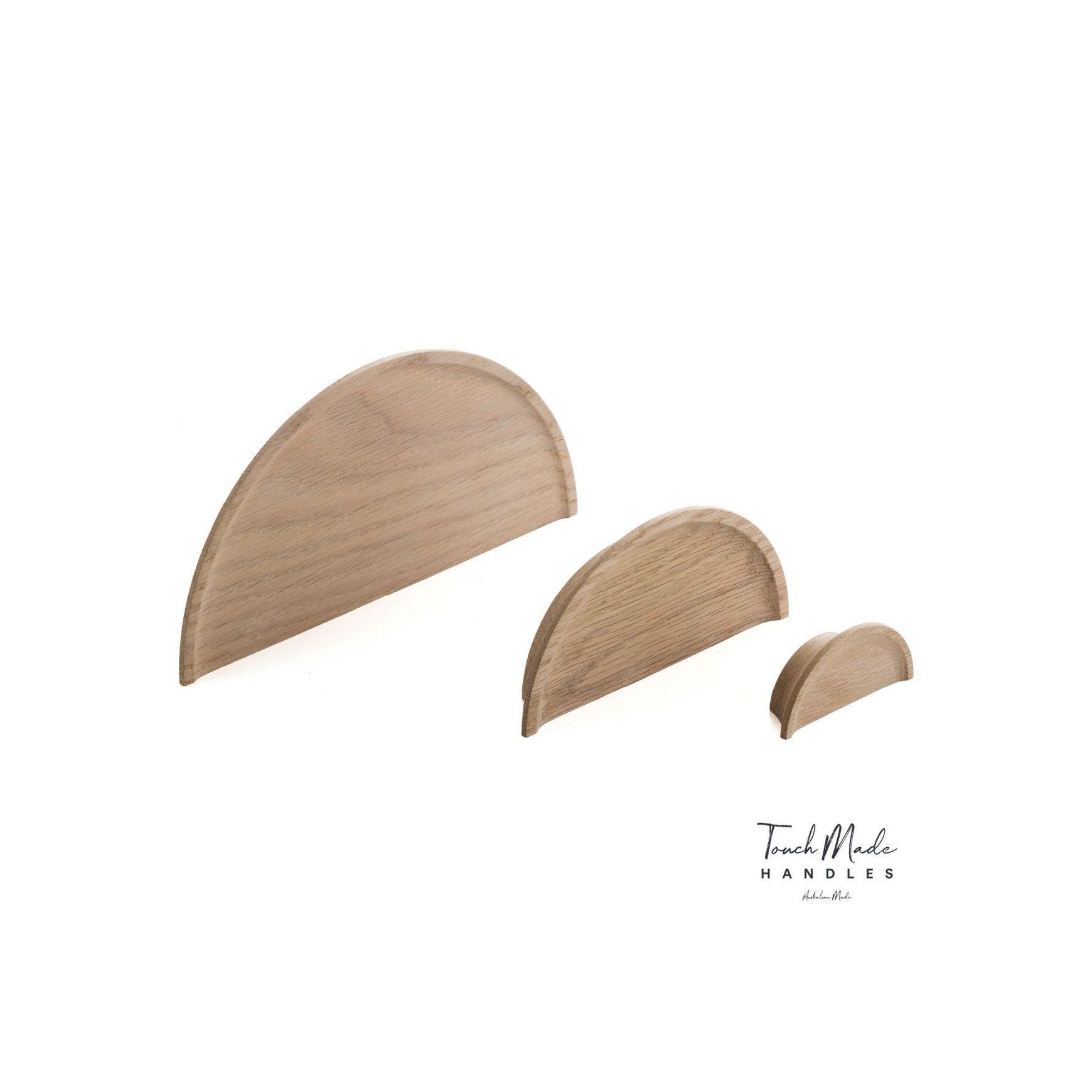 Timber Dished Semi Round Handles