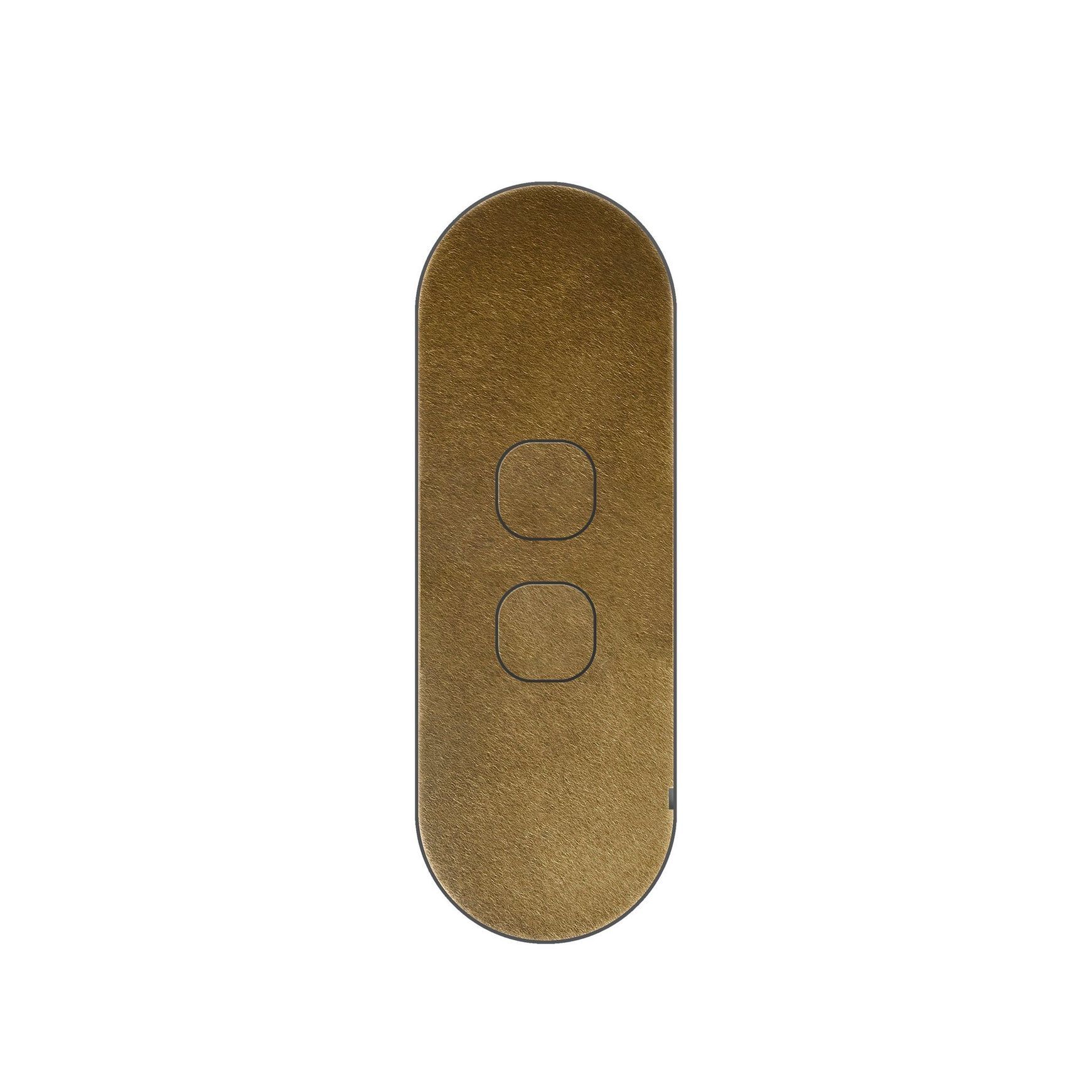 13 Carbon 2 Gang Switch Grid Faceplate