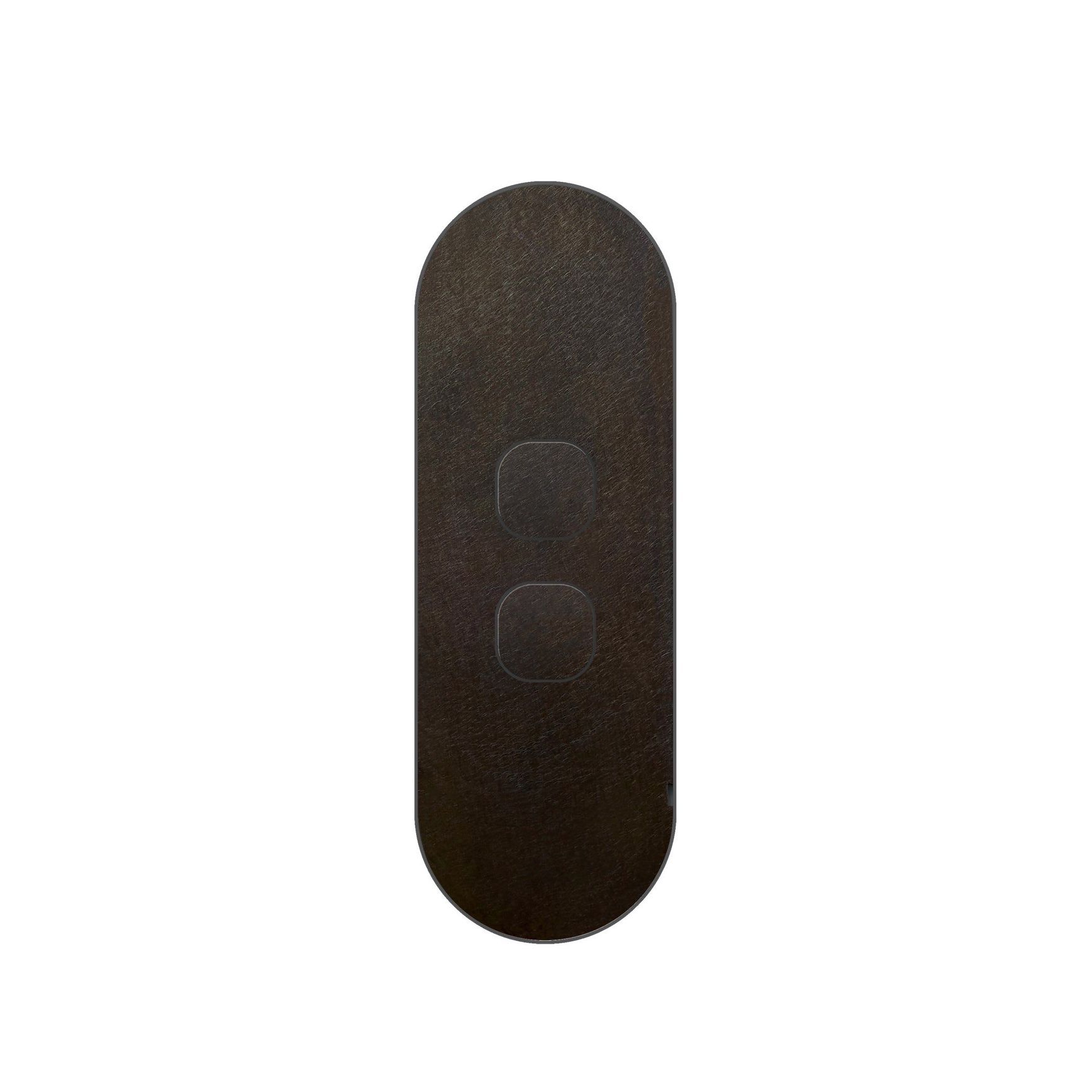 13 Carbon 2 Gang Switch Grid Faceplate