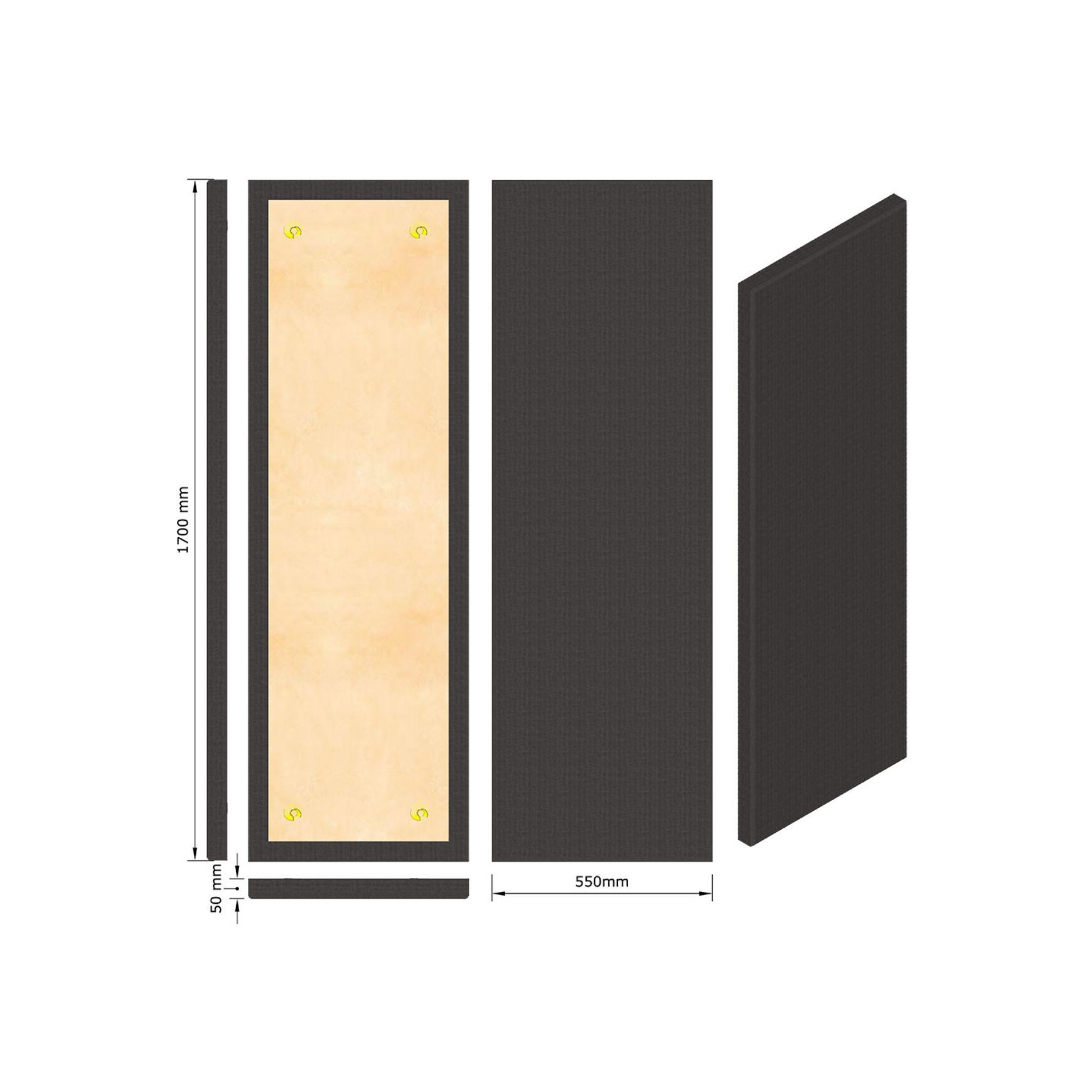Manhattan AcoustaSense Acoustic Absorption Panel Rectan
