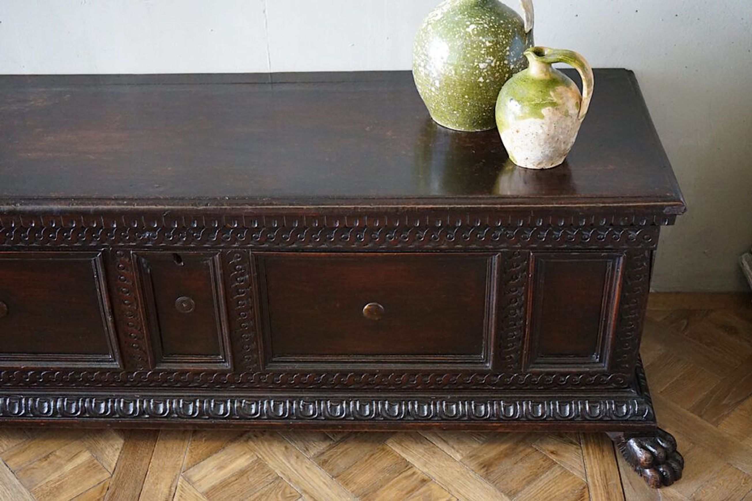 Italian 17th Century Walnut Cassone Chest
