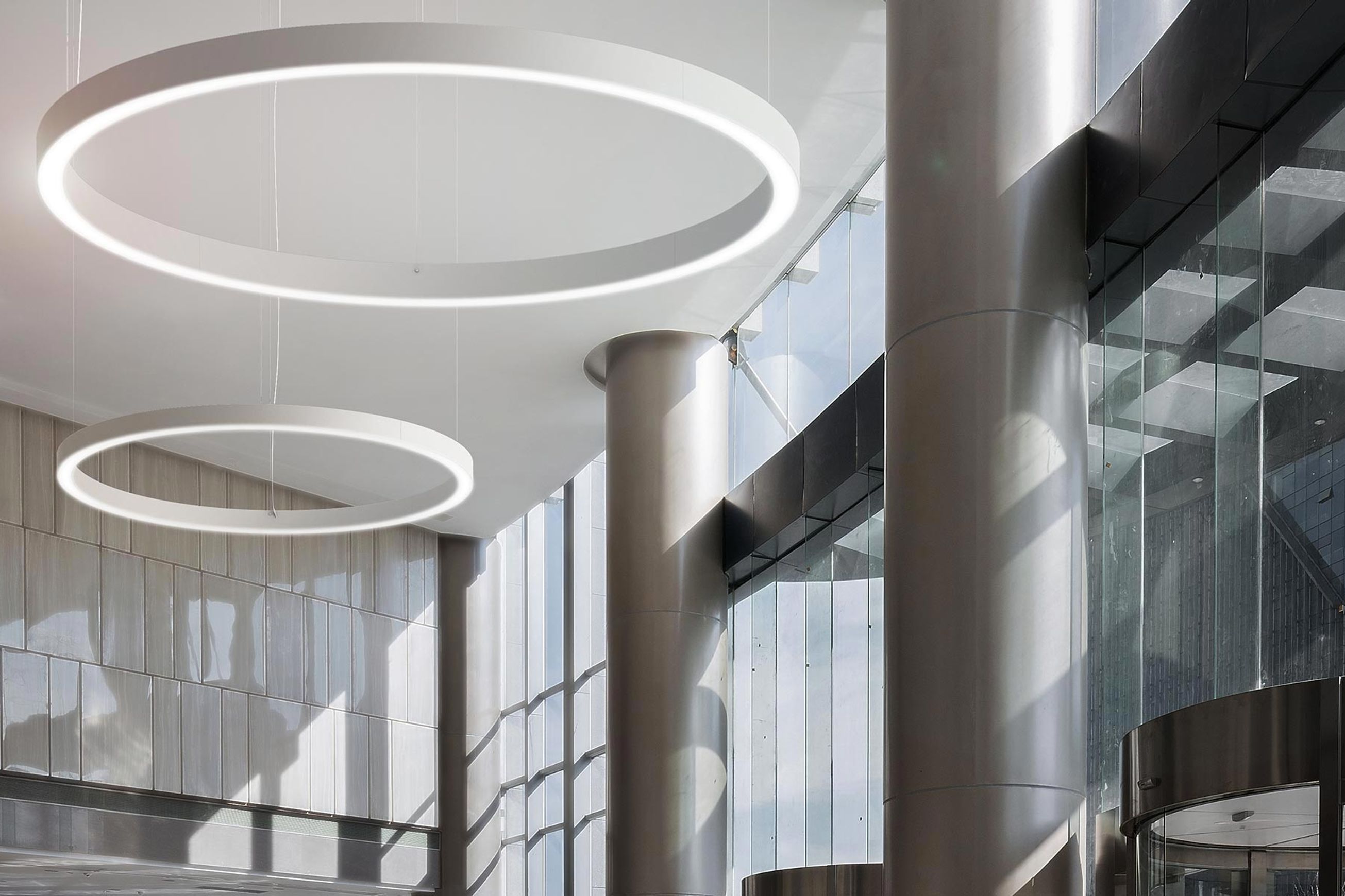 Golden Ring Suspension and Wall Light