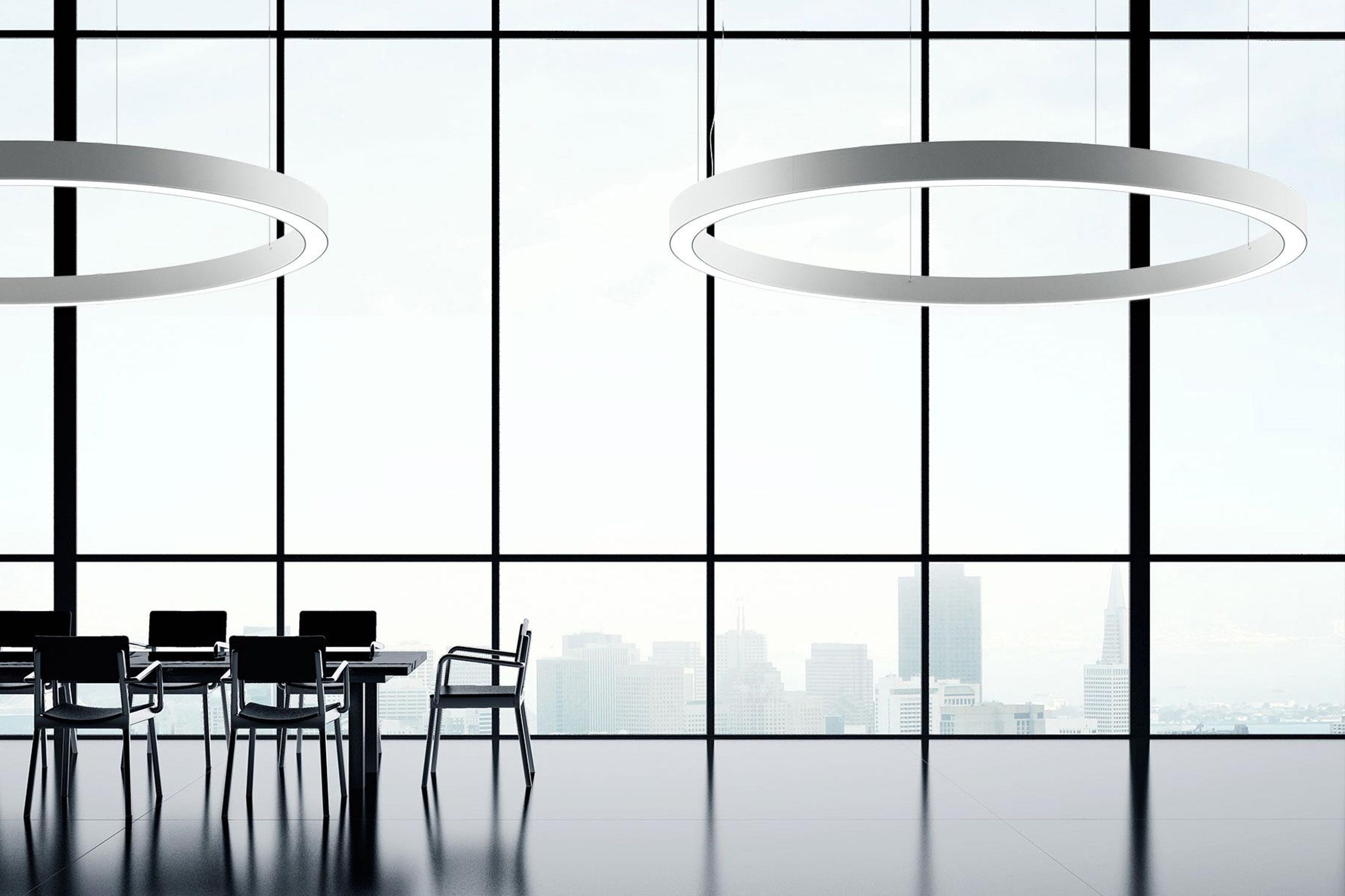 Golden Ring Suspension and Wall Light