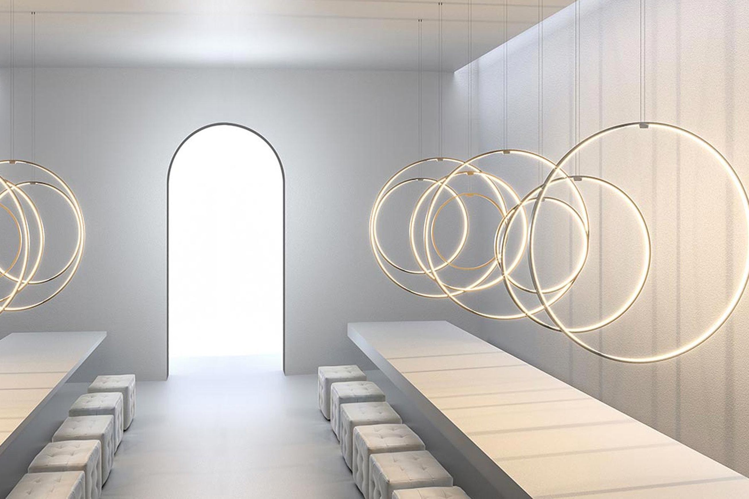 Zero Round Vertical Pendant and Wall Light