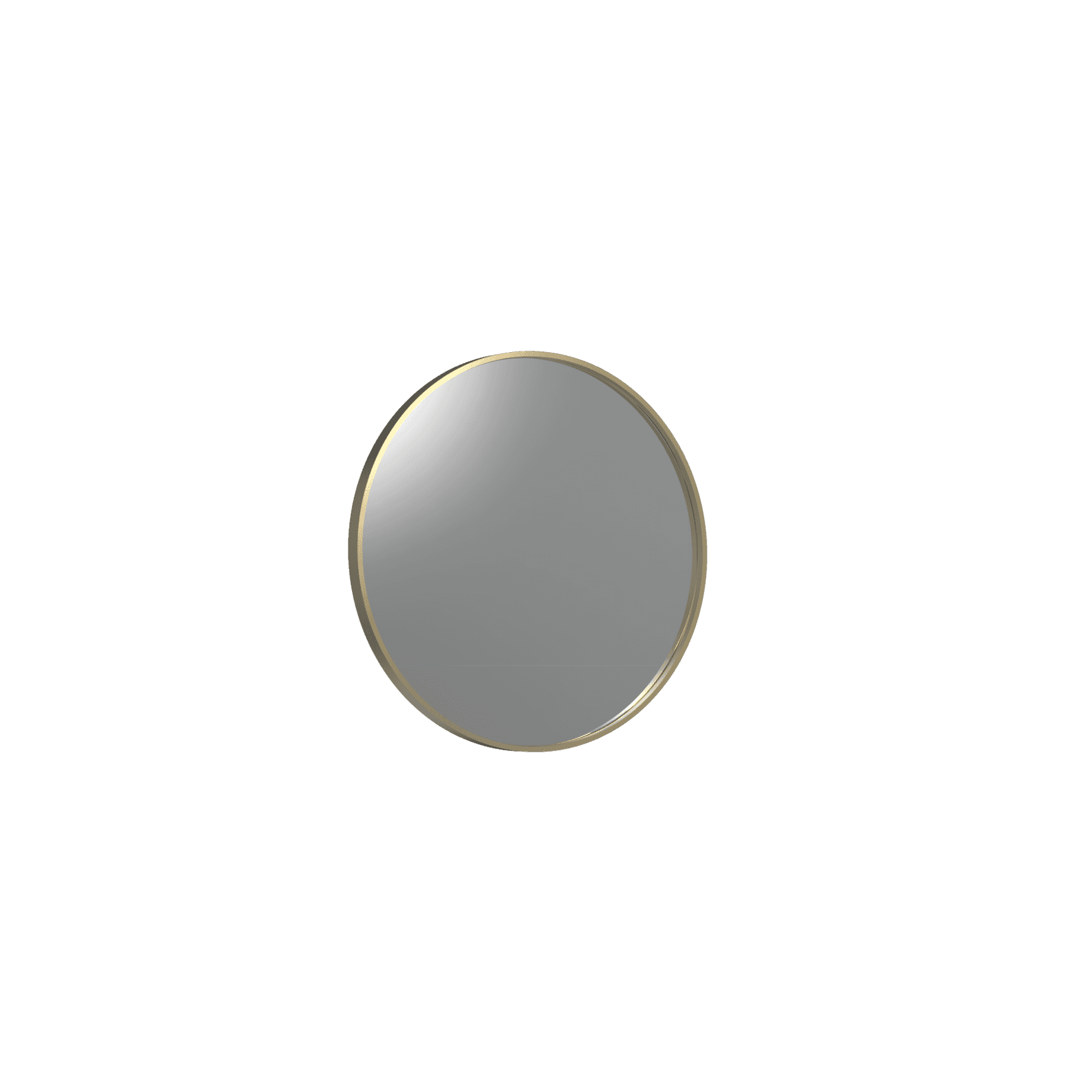 Frame XL 750 Round Mirror Brushed Brass