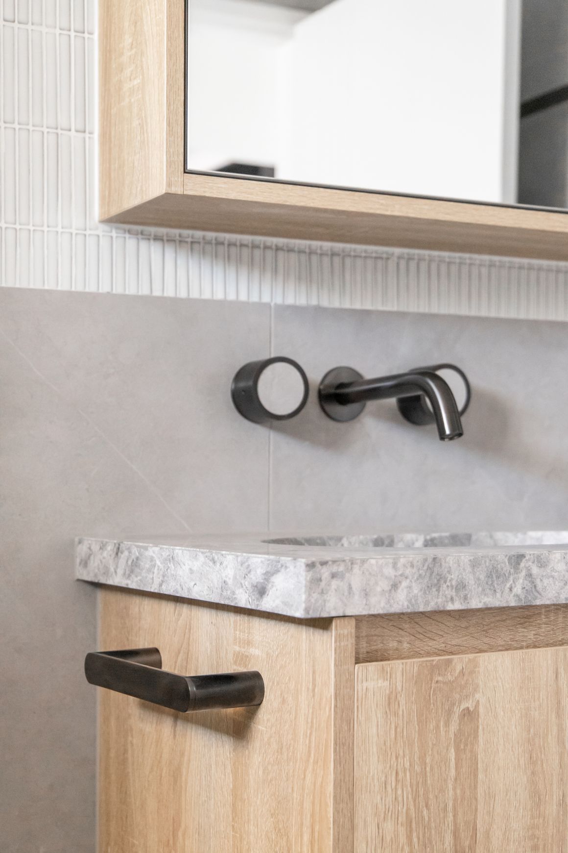 Milani Hand Towel Holder - Brushed Gunmetal