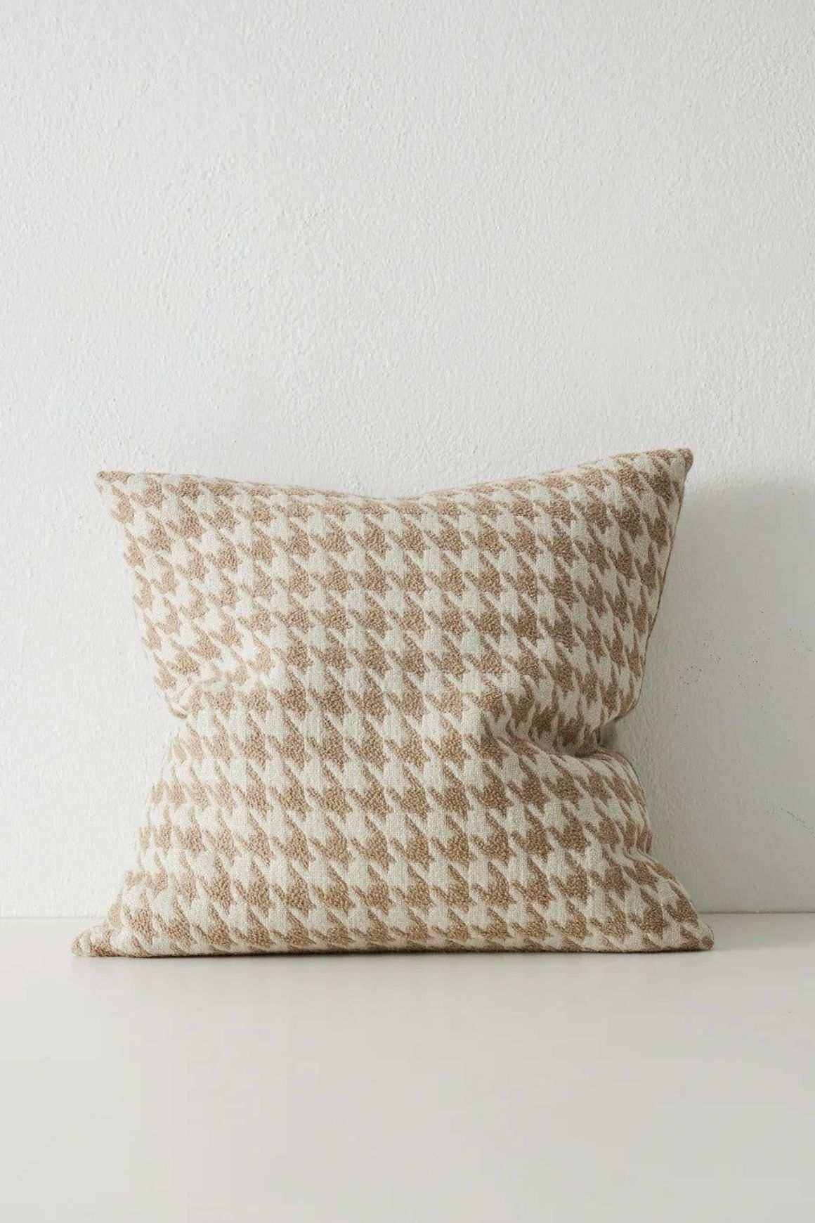 Weave Home Giovanni Cushion - Oatmeal | Bouclé Houndstooth