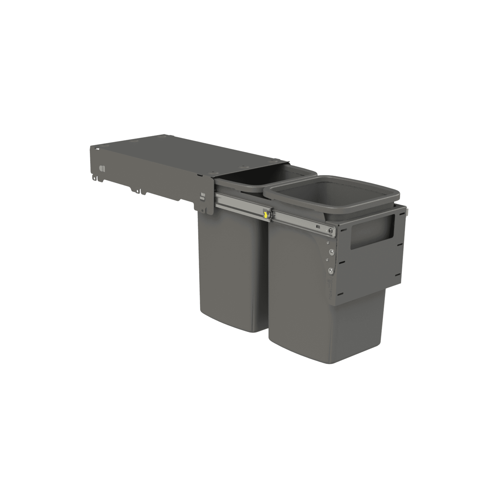 Hideaway Compact Bins 2 x 16L Buckets | Door Pull