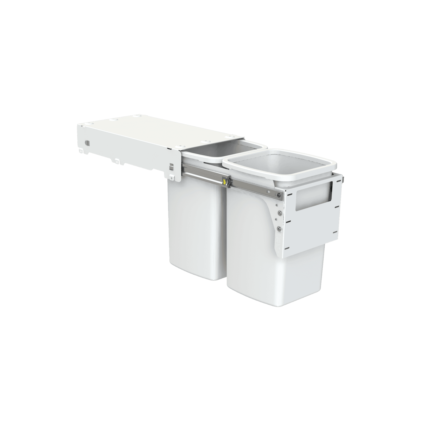 Hideaway Compact Bins 2 x 16L Buckets | Door Pull