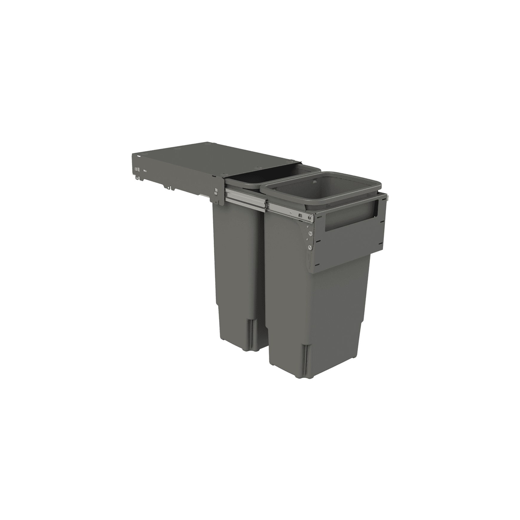 Hideaway Compact Bins 2 x 35L Buckets | Door Pull