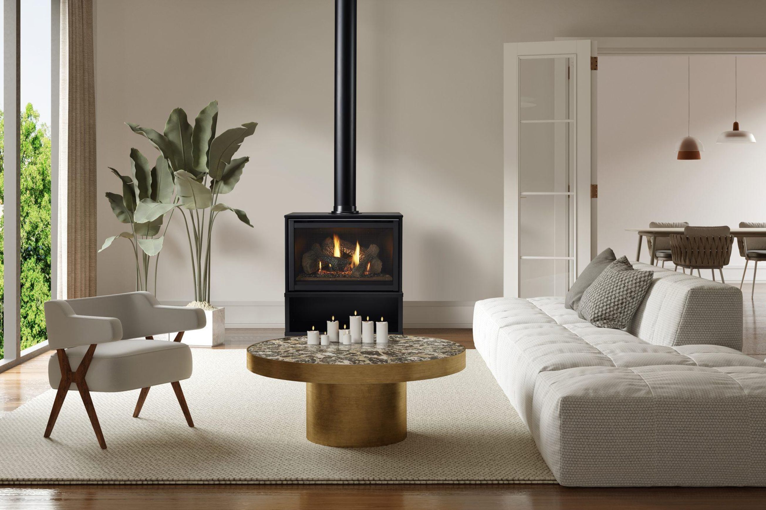 X Series Freestanding Gas Firepalce Heat & Glo