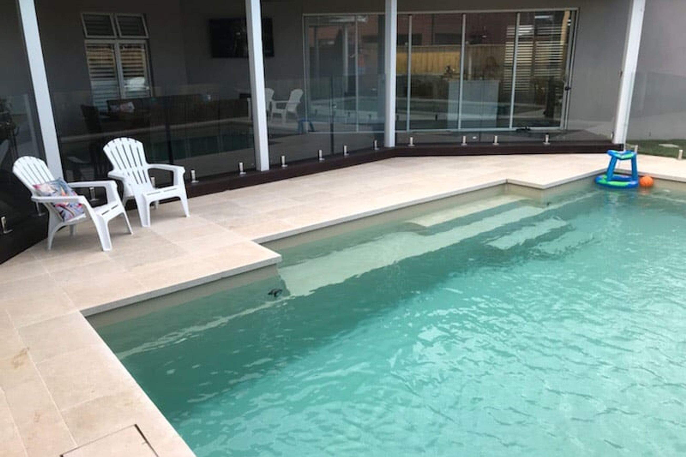 Sinai Pearl Brushed Limestone Pool Coping