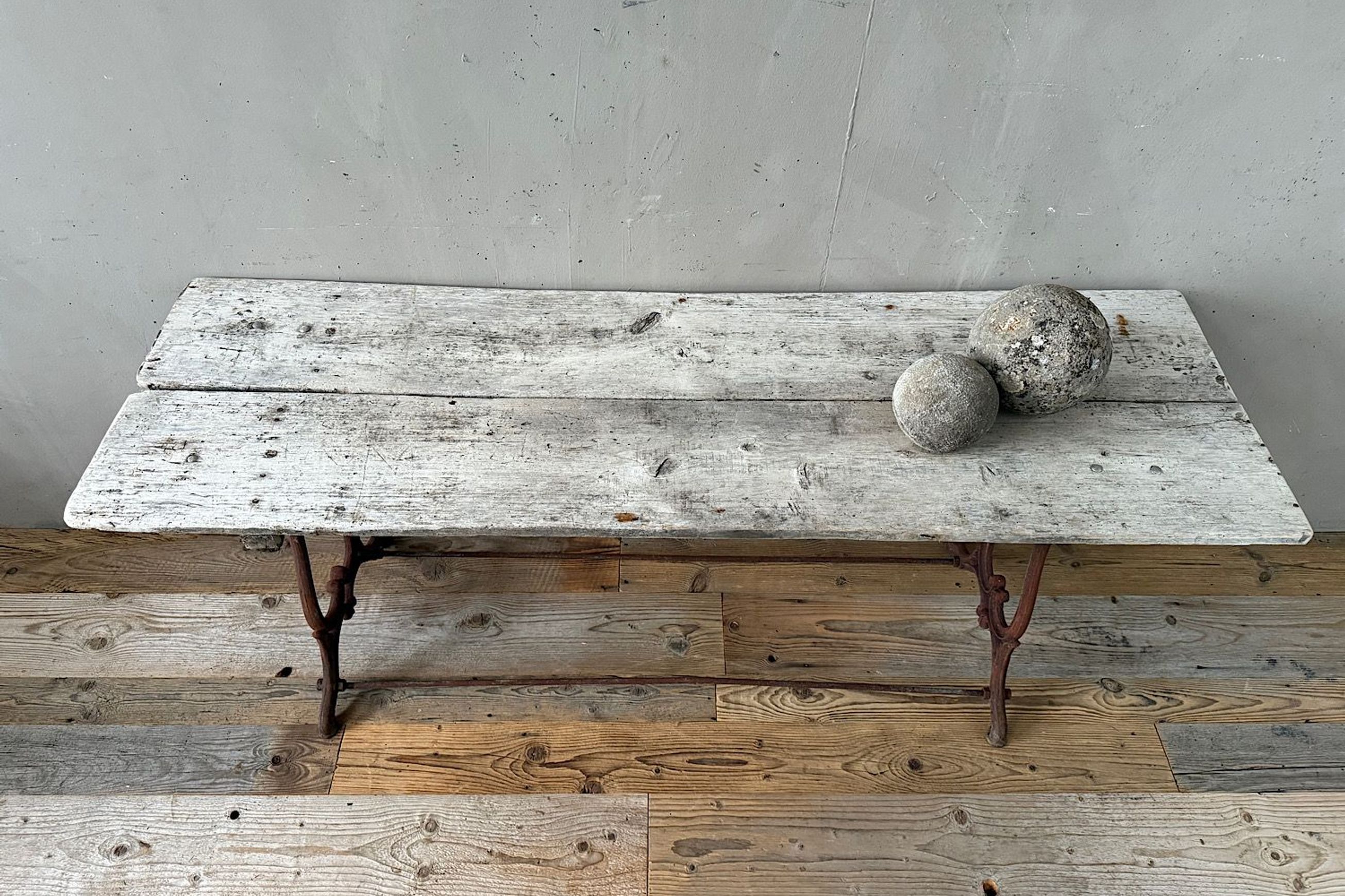 French Iron Console Table
